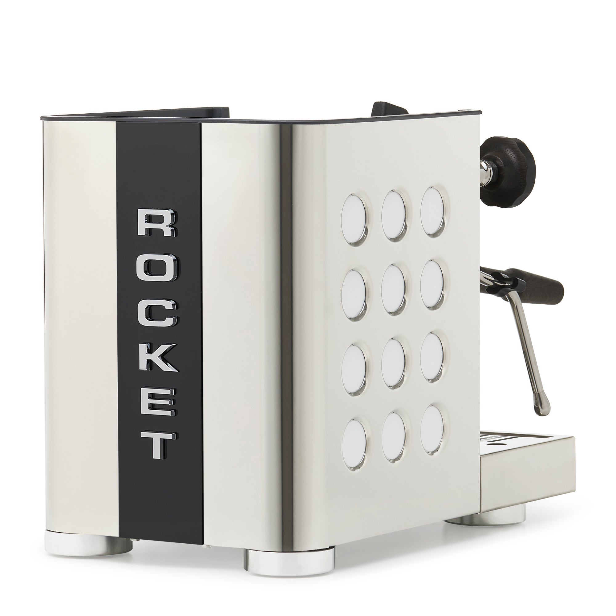 Rocket Espresso Appartamento TCA Espresso Machine - Stainless Steel with Black Stripe