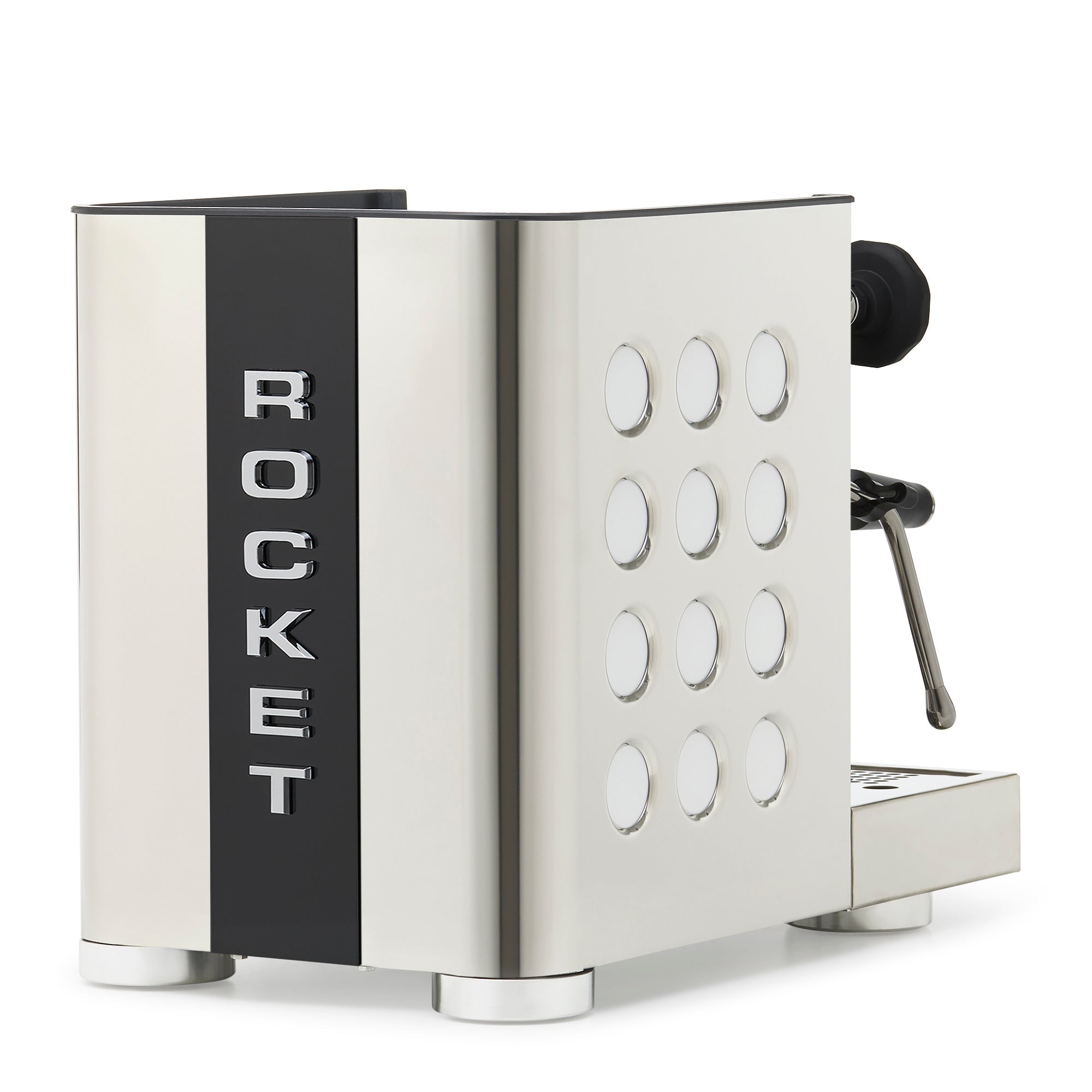 Rocket Espresso Appartamento TCA Espresso Machine - Stainless Steel with Black Stripe