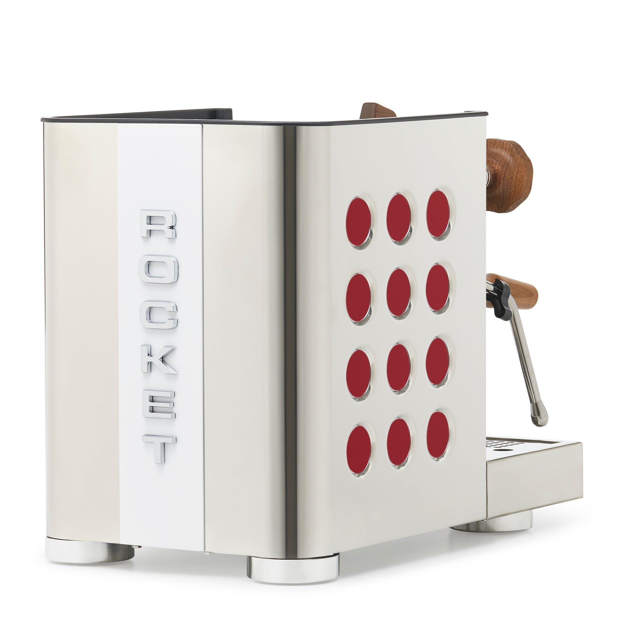 Rocket Espresso Appartamento TCA Espresso Machine - Stainless Steel with White Stripe