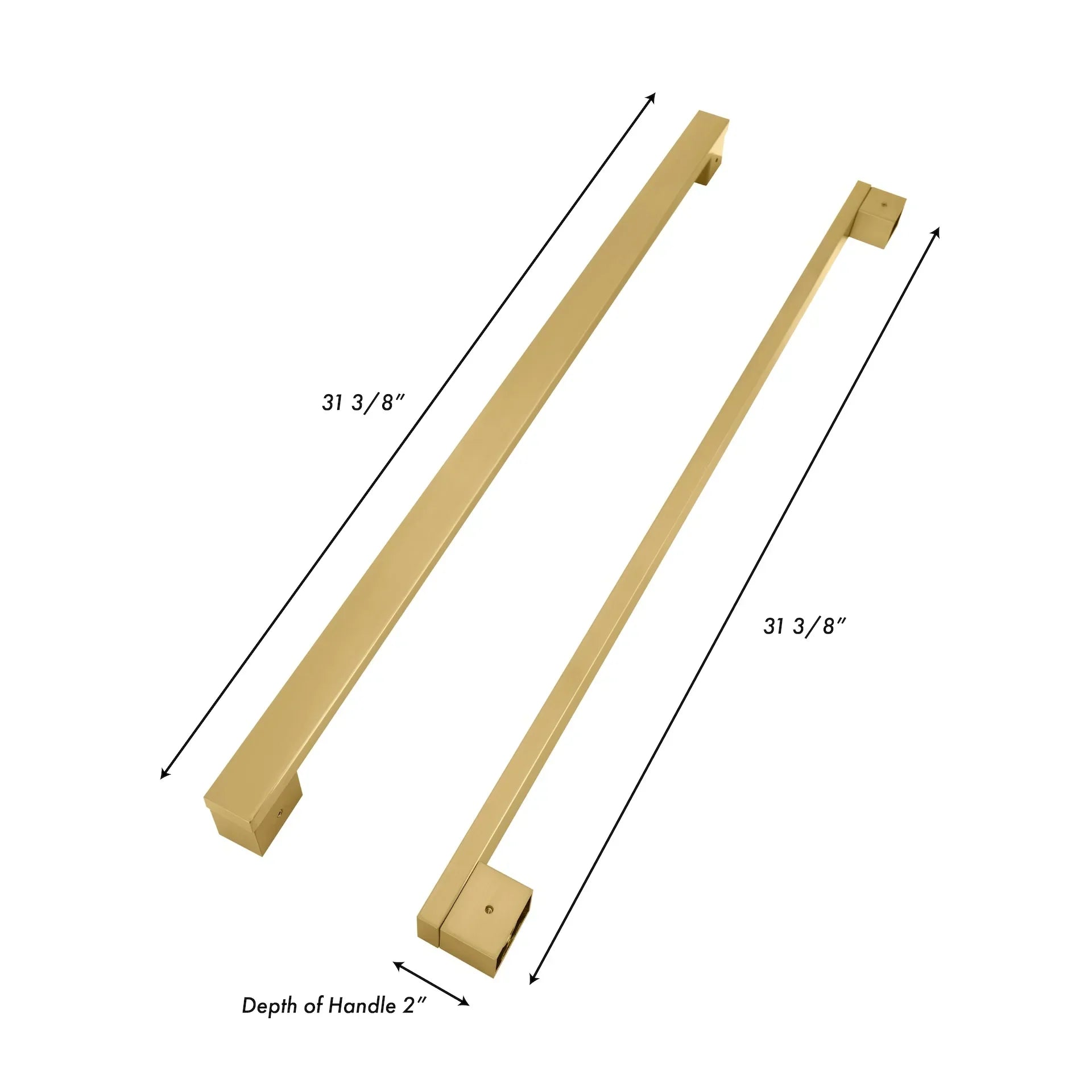 ZLINE Champagne Bronze Autograph Edition Modern Handles for Freestanding Refrigerators, RFMHZ-F-36-CB