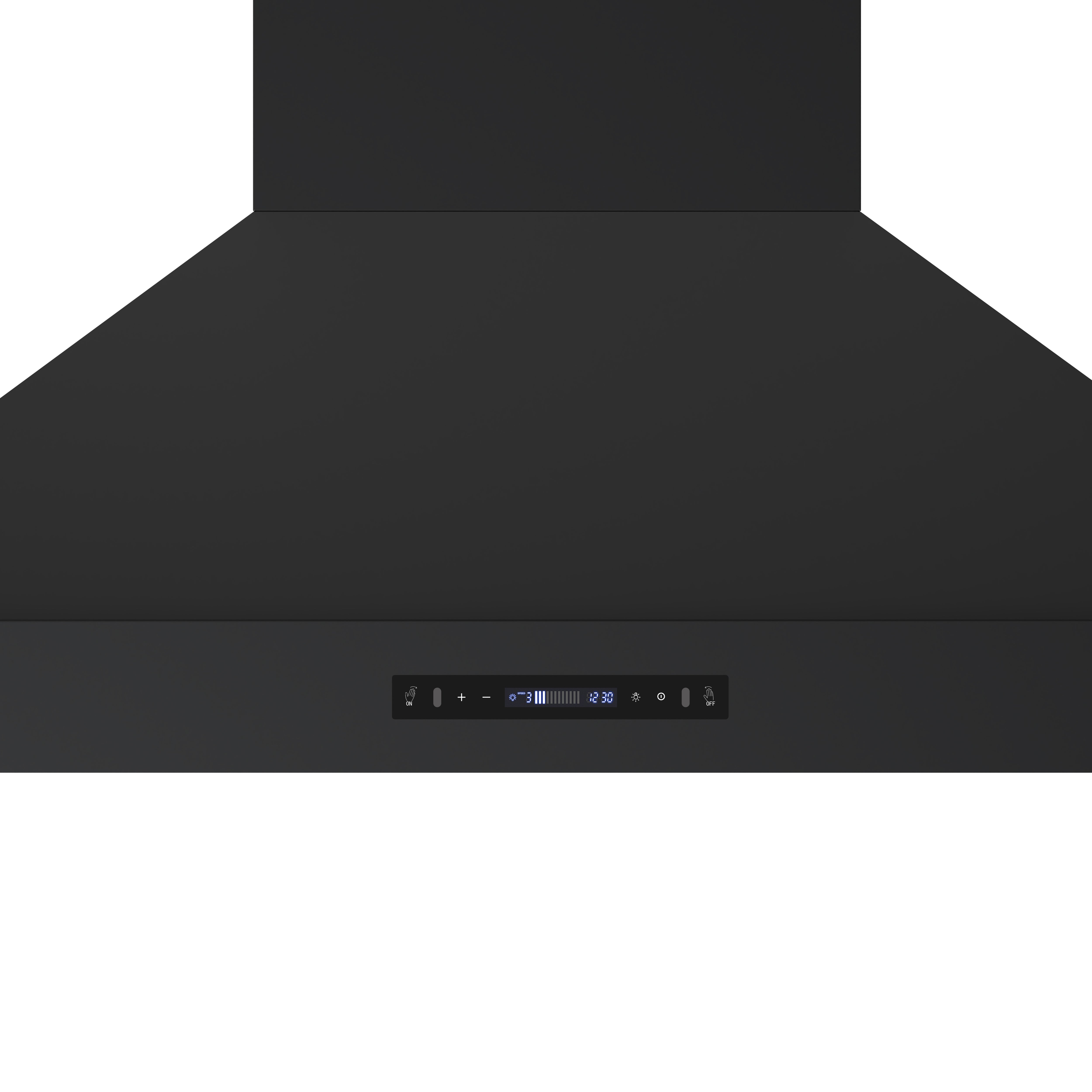 FORNO Venezia 48-Inch Wall-Mounted Range Hood, 900 CFM, Ducted, Touch Controls, LED Lighting, Black with Antique Brass Accents (FRHWM5503-48BLK)