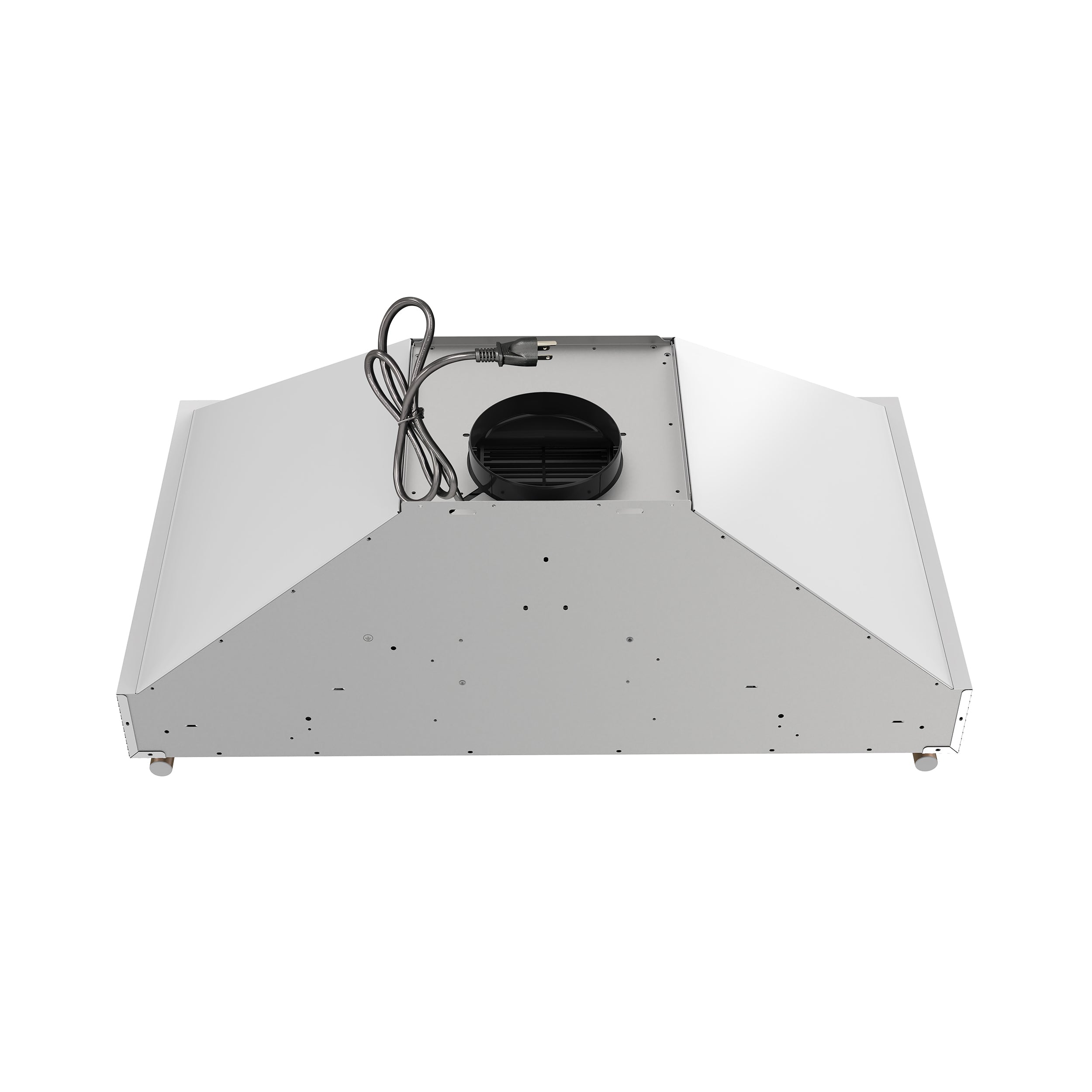 Forno Venezia 36-Inch Wall-Mount Ducted Range Hood, 370 CFM, Touch Controls, LED Lighting, White with Antique Brass Accents (FRHWM5503-36WHT)