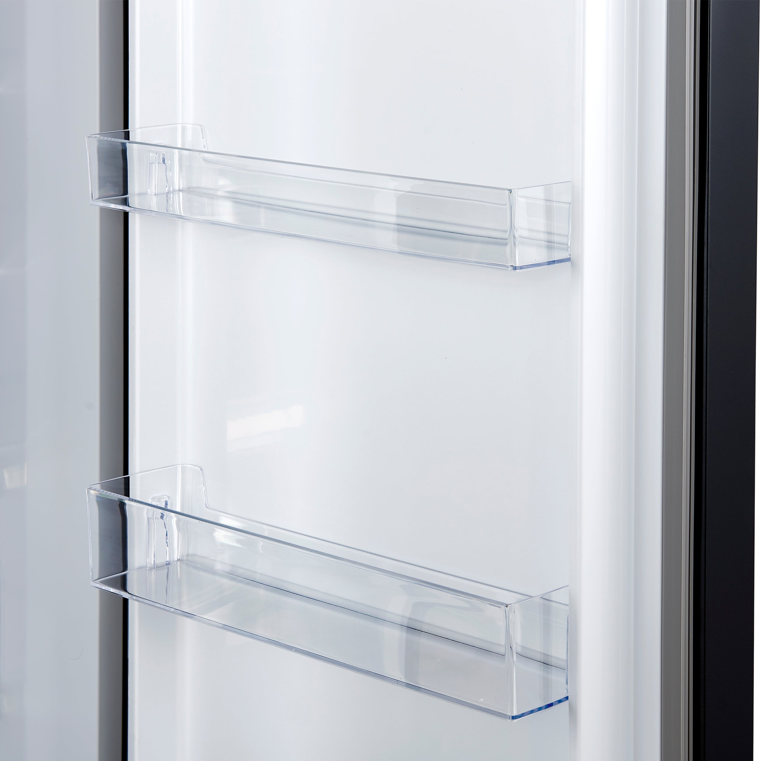 FORNO Maderno 28-Inch Convertible Upright Freezer Refrigerator, 13.6 cu. ft., Right-Swing Door, Black with Antique Brass Handle (Model FFFFD1722-28BLK-RS)