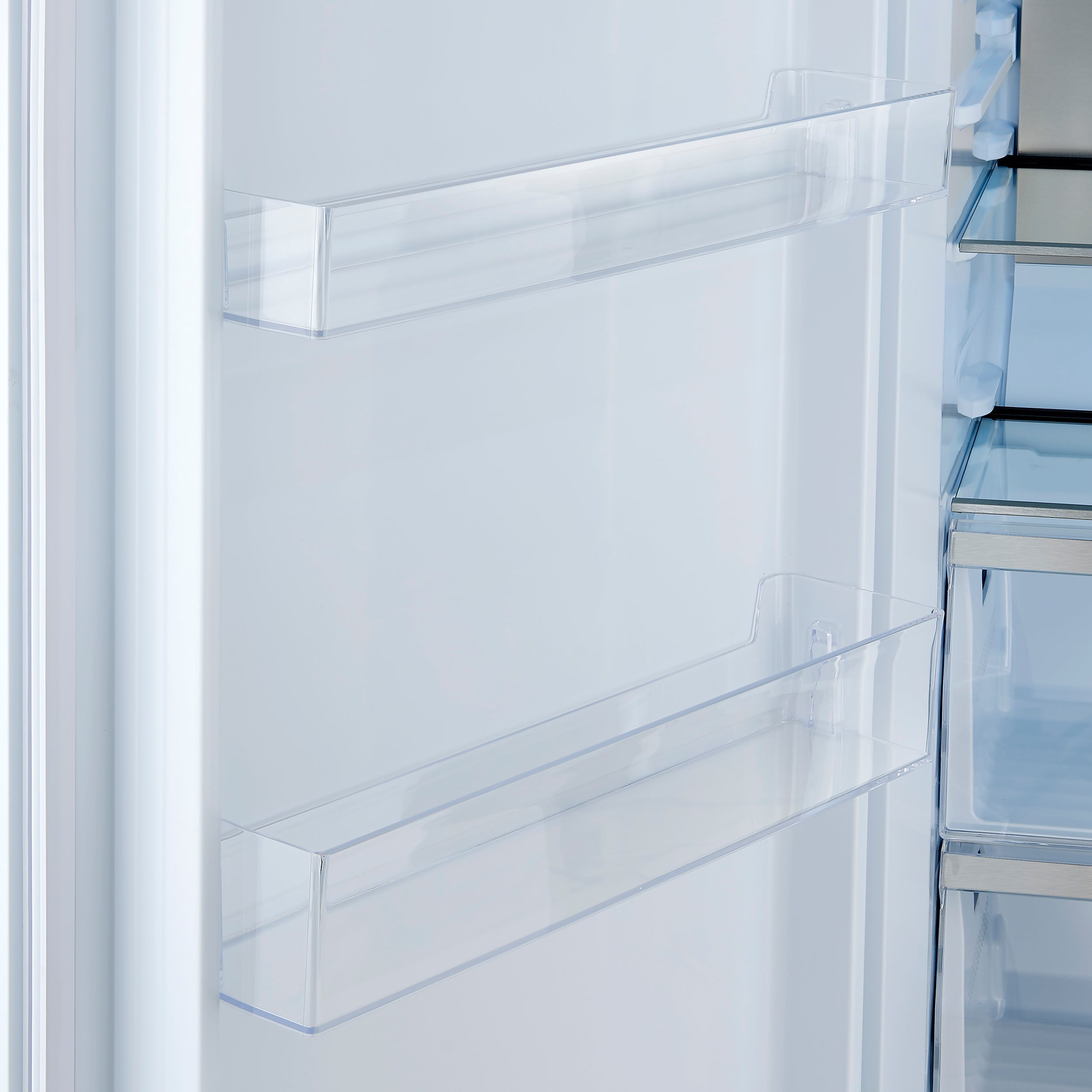Forno Maderno 28-Inch Built-In Convertible Refrigerator Freezer, 13.6 Cu. Ft., Left Swing, White with Antique Brass Handle (Model FFFFD1722-28WHT-LS)