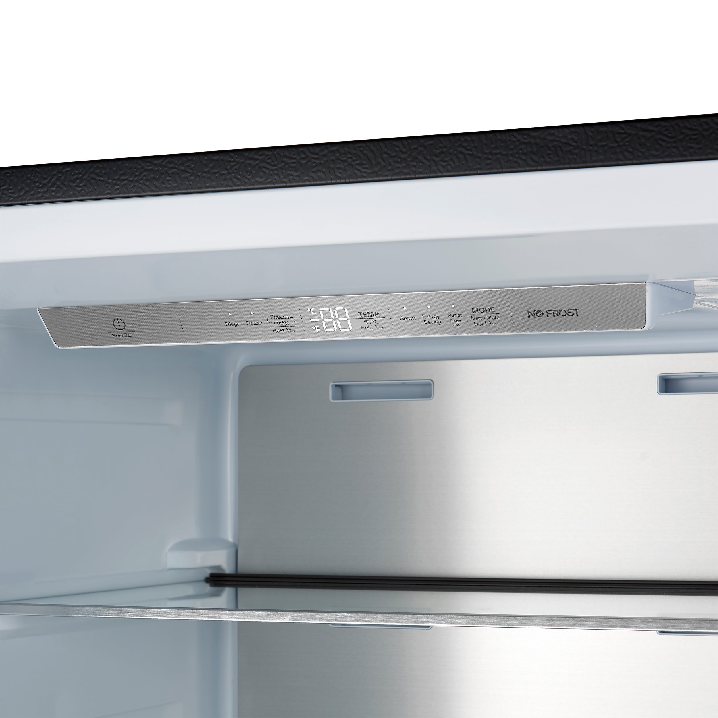 FORNO Maderno 32-Inch Built-In Convertible Refrigerator/Freezer, 13.6 Cu. Ft., Left-Hinged Door, Black with Antique Brass Handle, Model FFFFD1722-32LMG-BLK