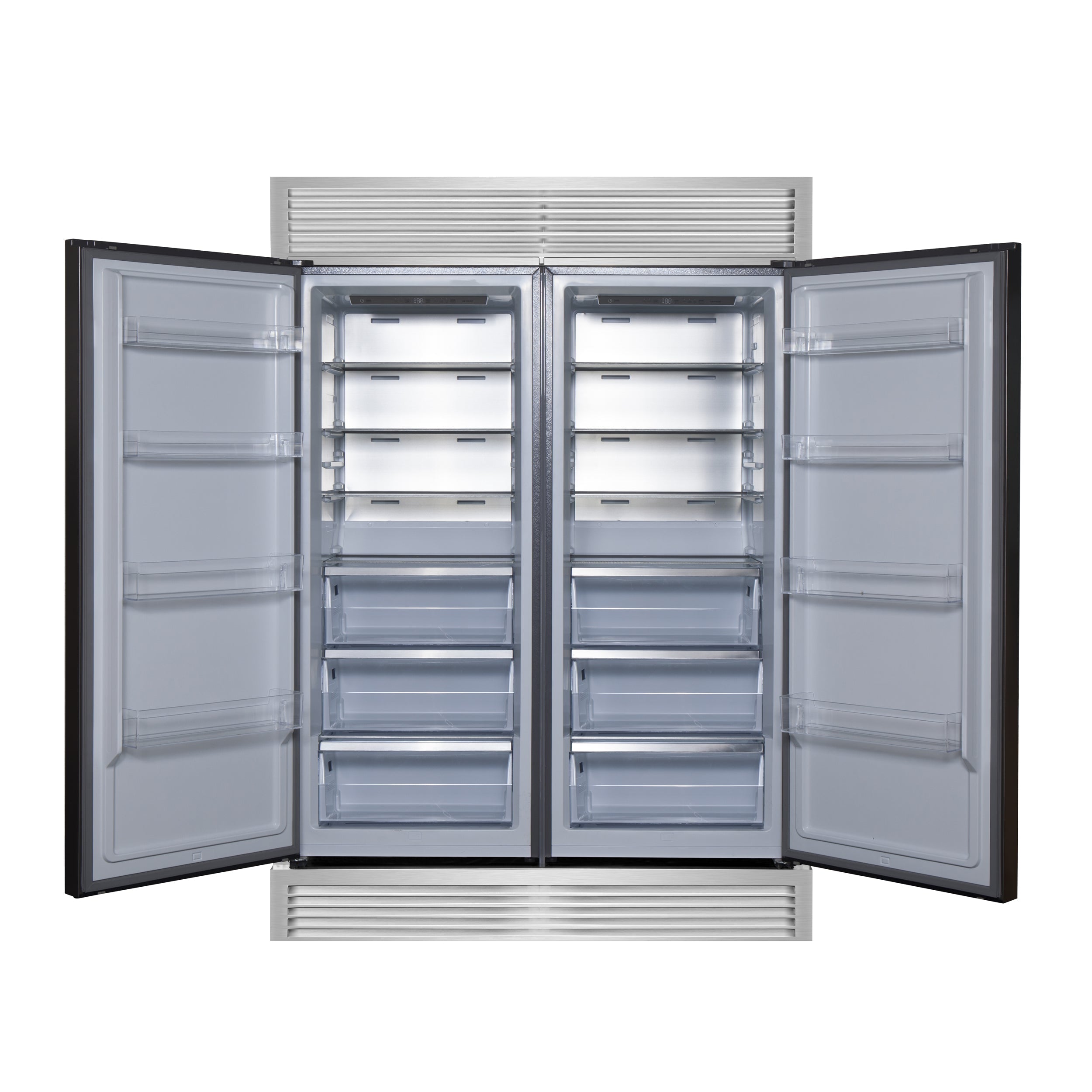 Forno Maderno 60-Inch 27.2 cu ft Built-In Convertible Refrigerator/Freezer with Grill Trim Kit, Stainless Steel (Model FFFFD1722-60SG)