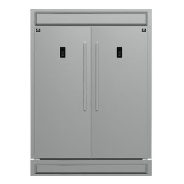 FORNO Fortezza 60-Inch Freestanding Refrigerator Freezer, 28 Cu. Ft., Automatic Ice Maker, Stainless Steel, Model FFFFD1738-60MG