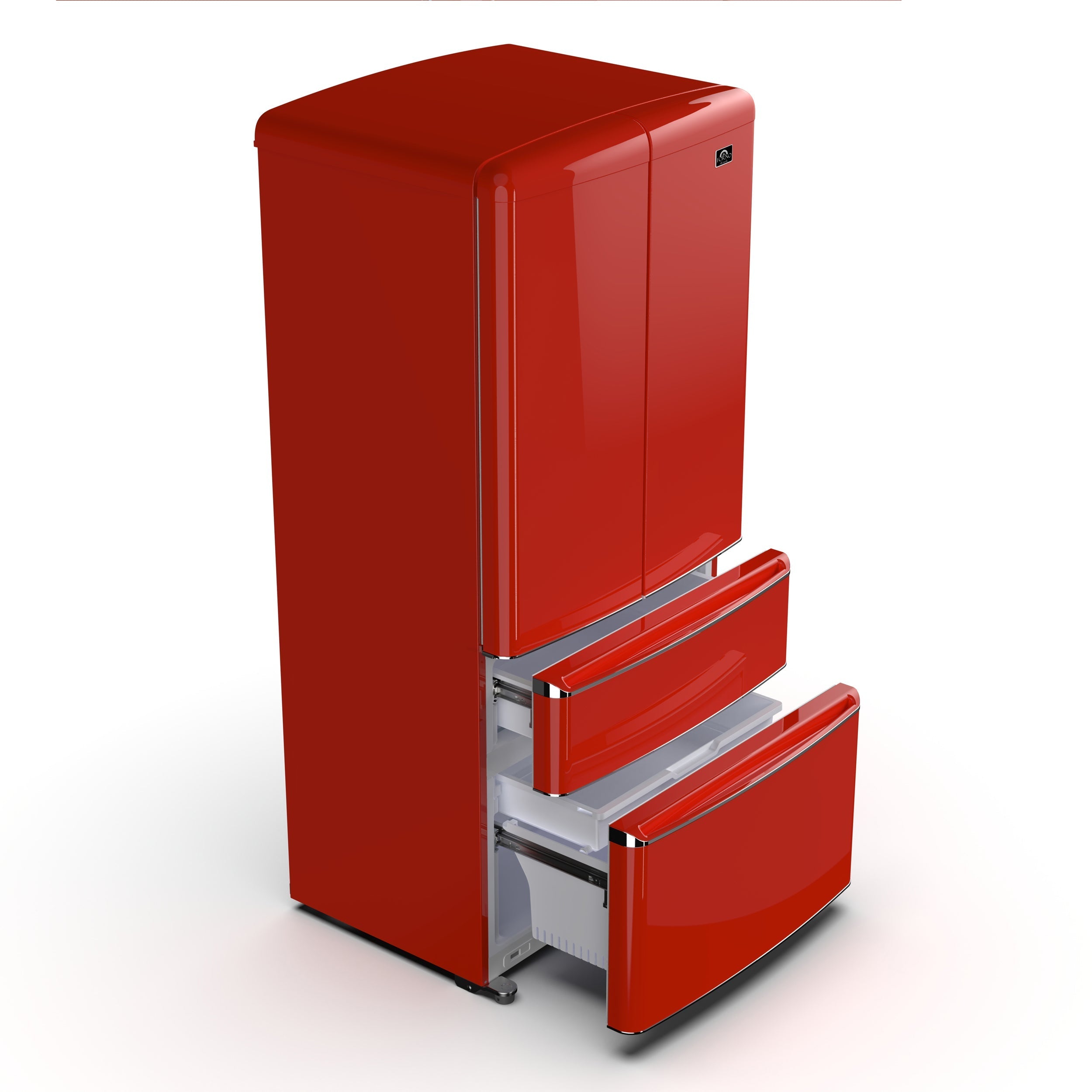 Forno Espresso Luigi 33-Inch French Door Refrigerator, 18 Cu. Ft., Red (Model FFFFD1791-33RED)