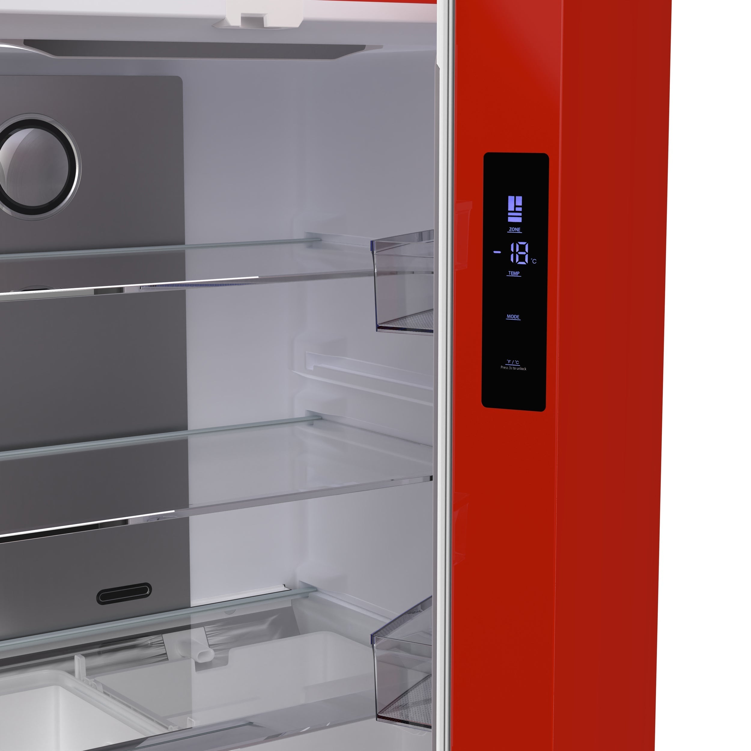 Forno Espresso Luigi 33-Inch French Door Refrigerator, 18 Cu. Ft., Red (Model FFFFD1791-33RED)