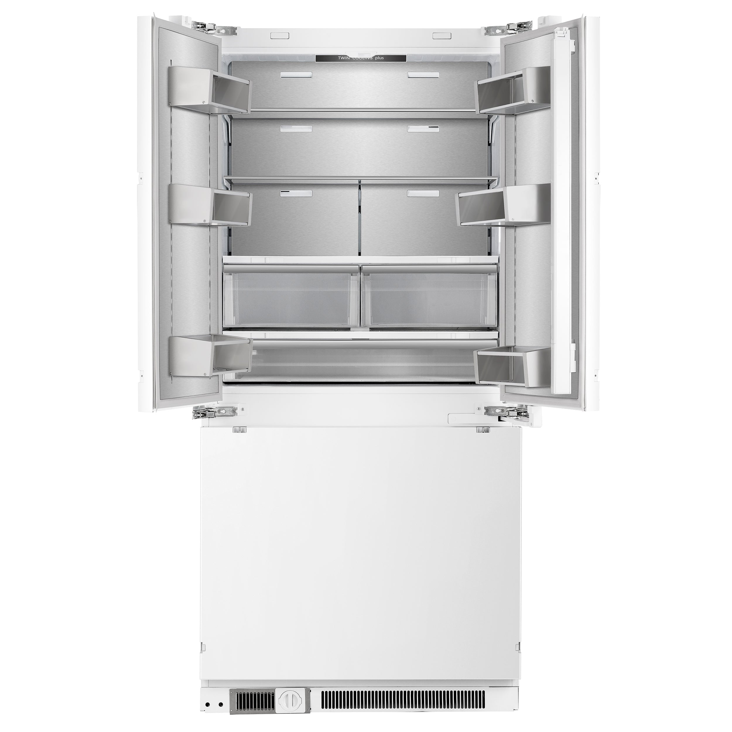 FORNO Rivestito 36-Inch Counter-Depth Built-In Panel-Ready French Door Refrigerator with Automatic Ice Maker, 15.5 cu. ft. (FFRBI1811-36FR)