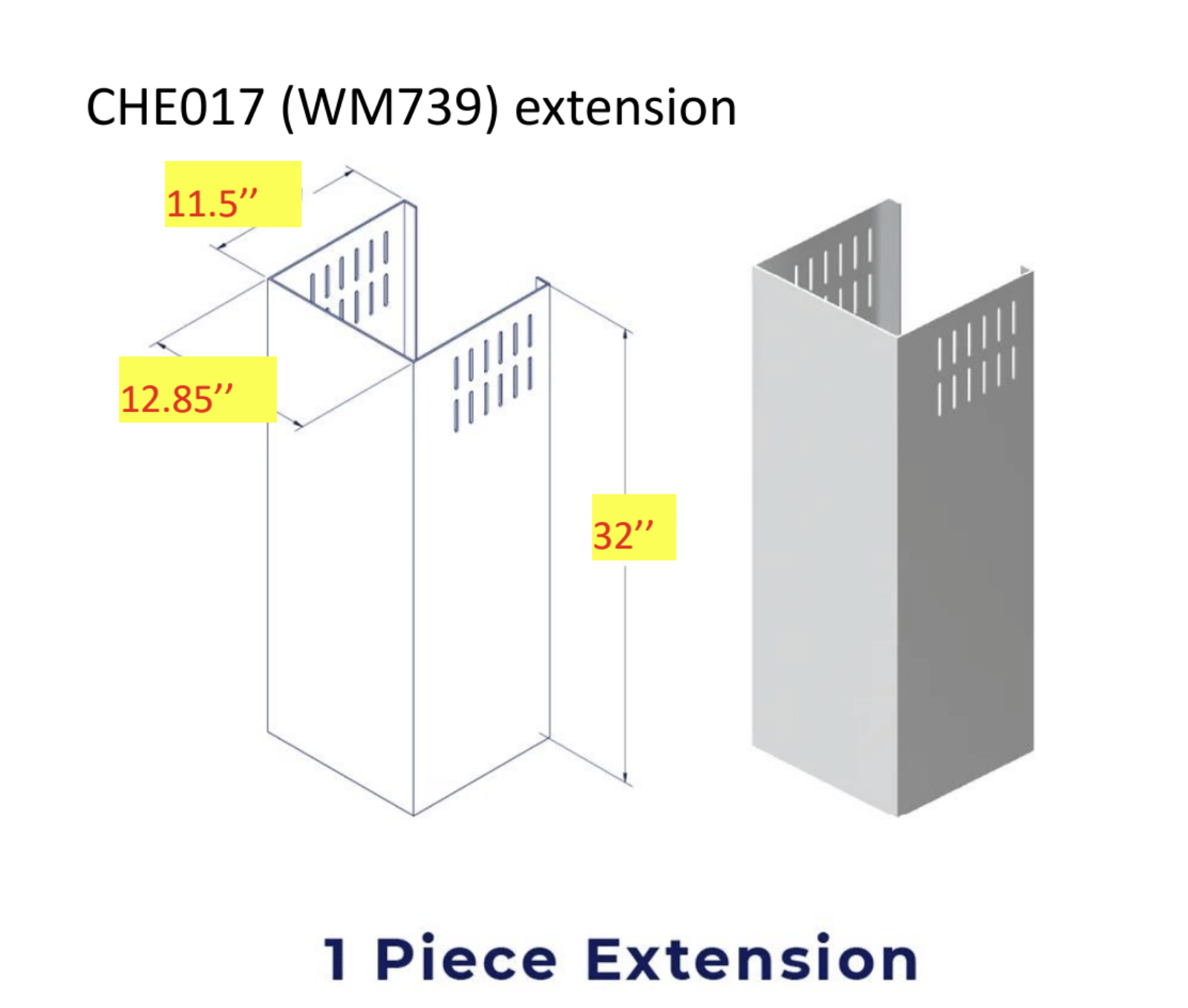 Haulane Chimney Extension for WM-739 (CHE017)