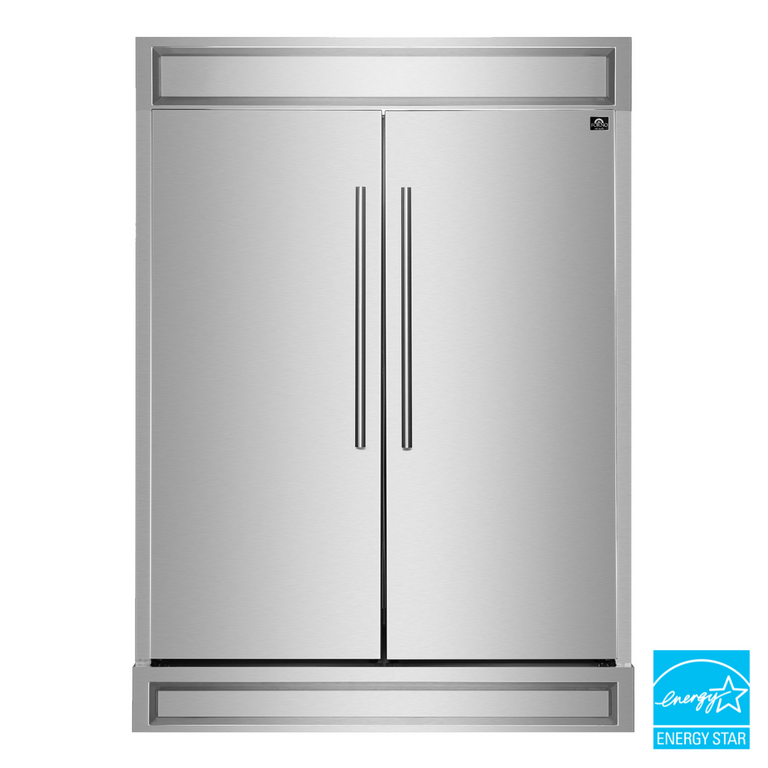 FORNO Package - 36" Electric French Door Range, Wall Mount Range Hood, Refrigerator, Dishwasher and Microwave, AP-FFSEL6917-36-5PK-1