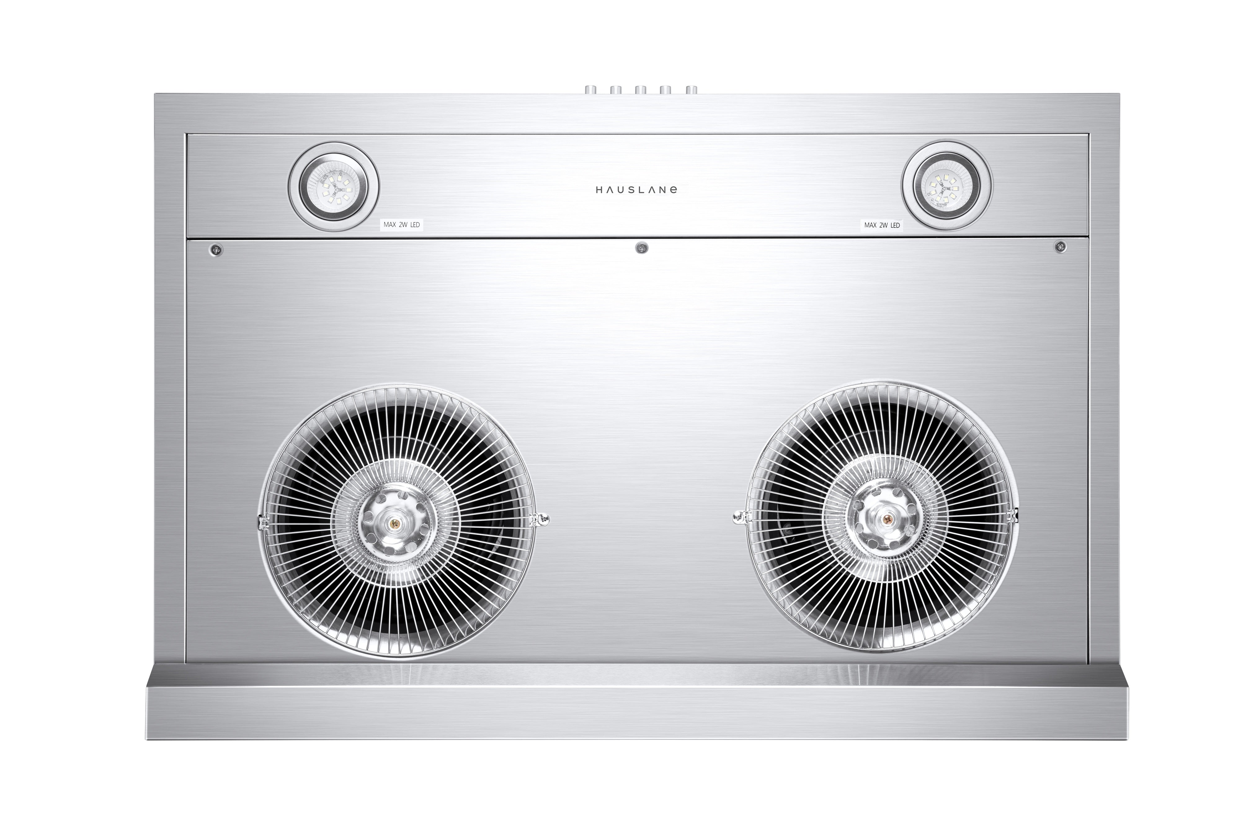 Hauslane 30-Inch 300 CFM Under Cabinet Push Button Range Hood with Grease Catchers in Stainless Steel (UC-C100SS-30)