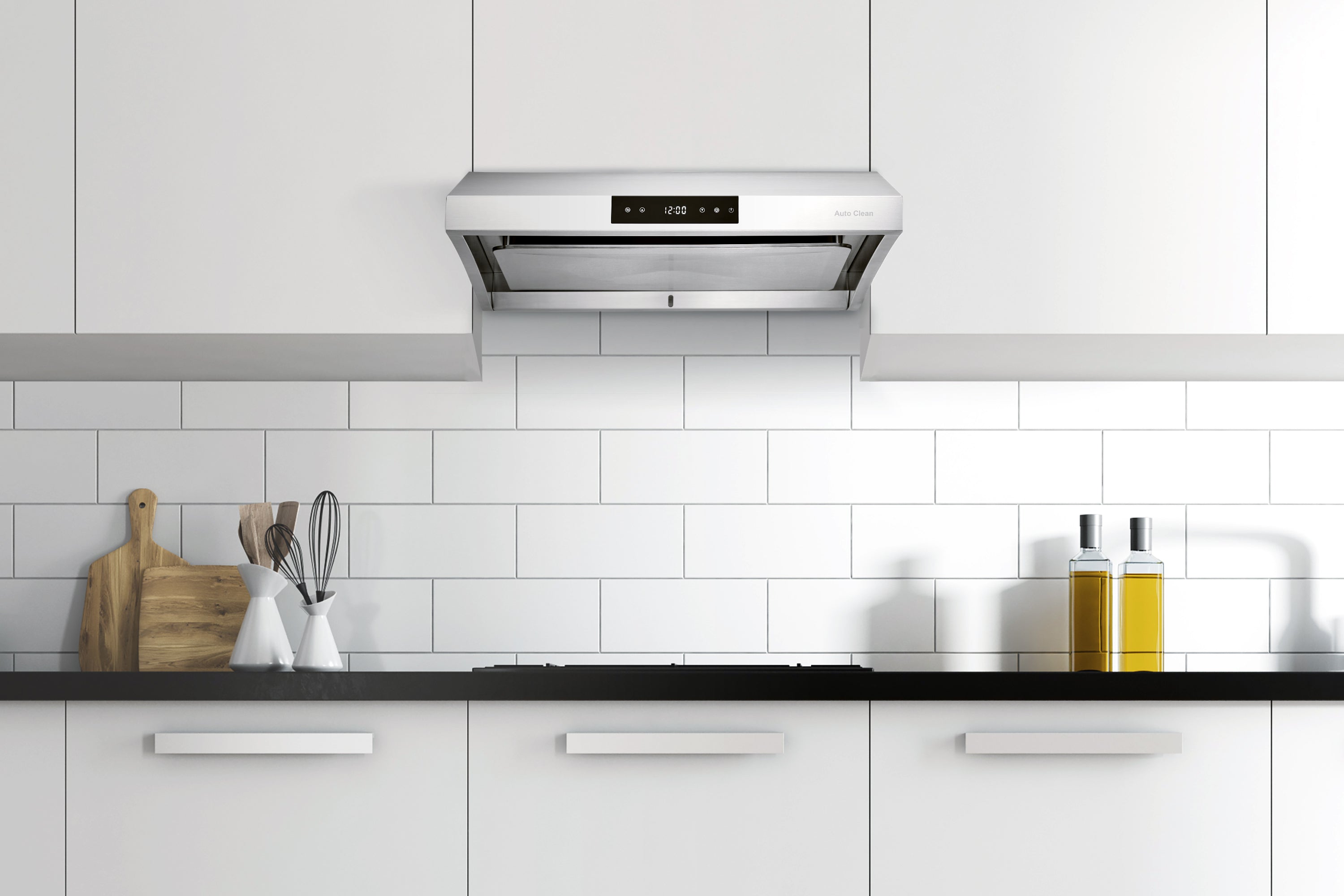 Hauslane 30-Inch Under Cabinet Self-Clean Touch Control Range Hood in Stainless Steel (UC-PS38SS-30)