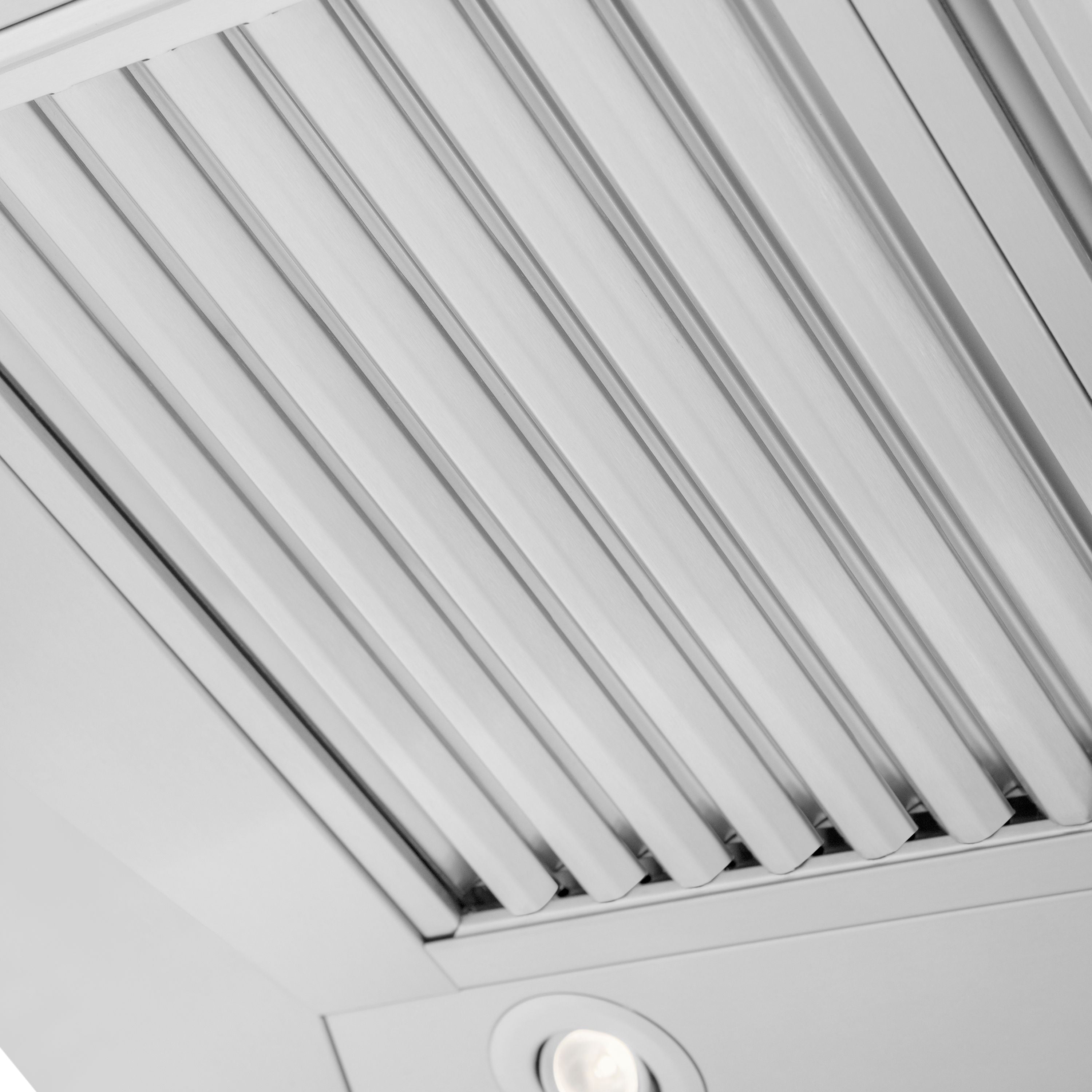 ZLINE 36 in. Wall Mount Range Hood 400 CFM Stainless Steel Ducted 4-Speed LED Lighting (KECOM-36)