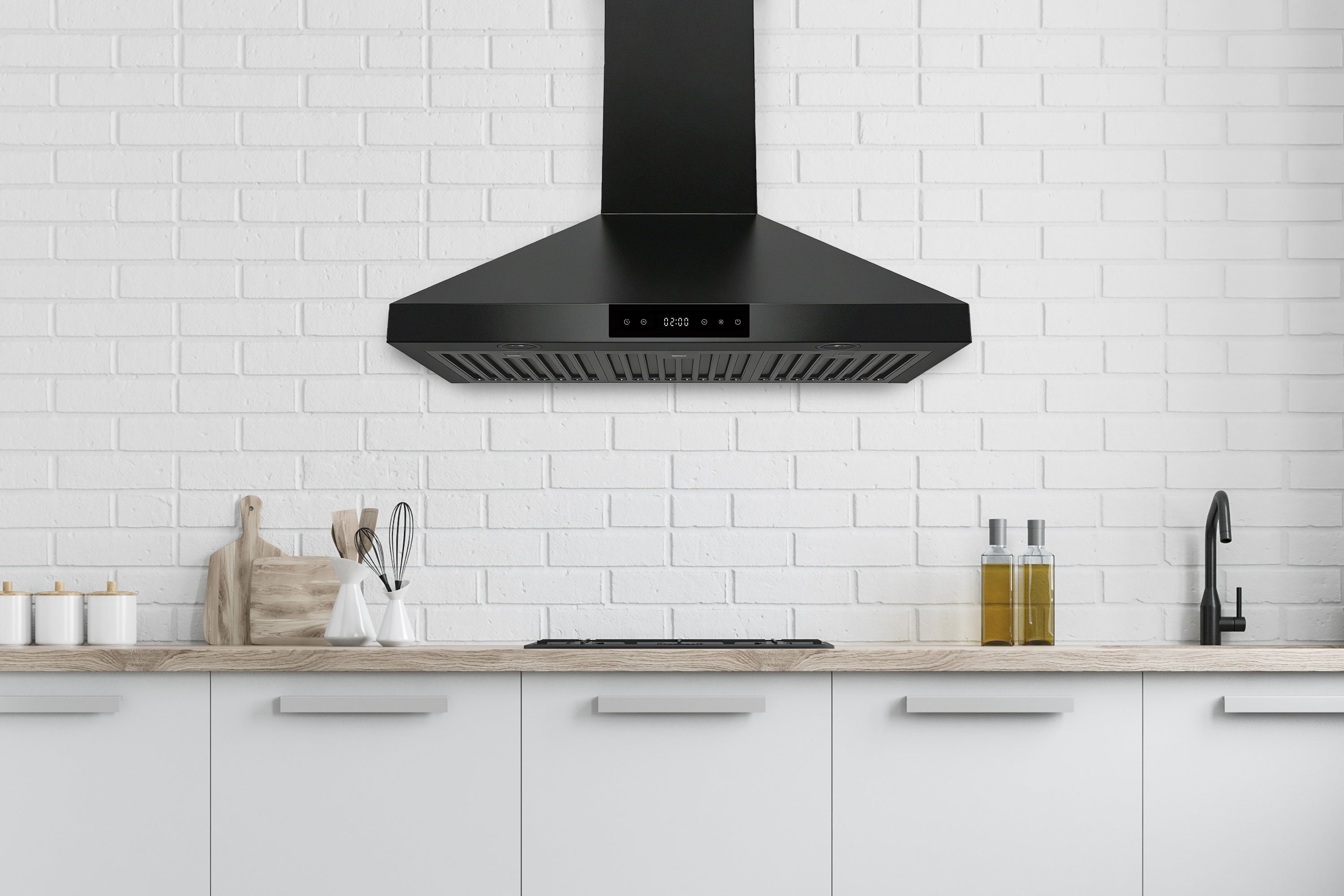 Hauslane Wall Mount Touch Control Range Hood with Stainless Steel Filters in Stainless Steel (WM-538SS)