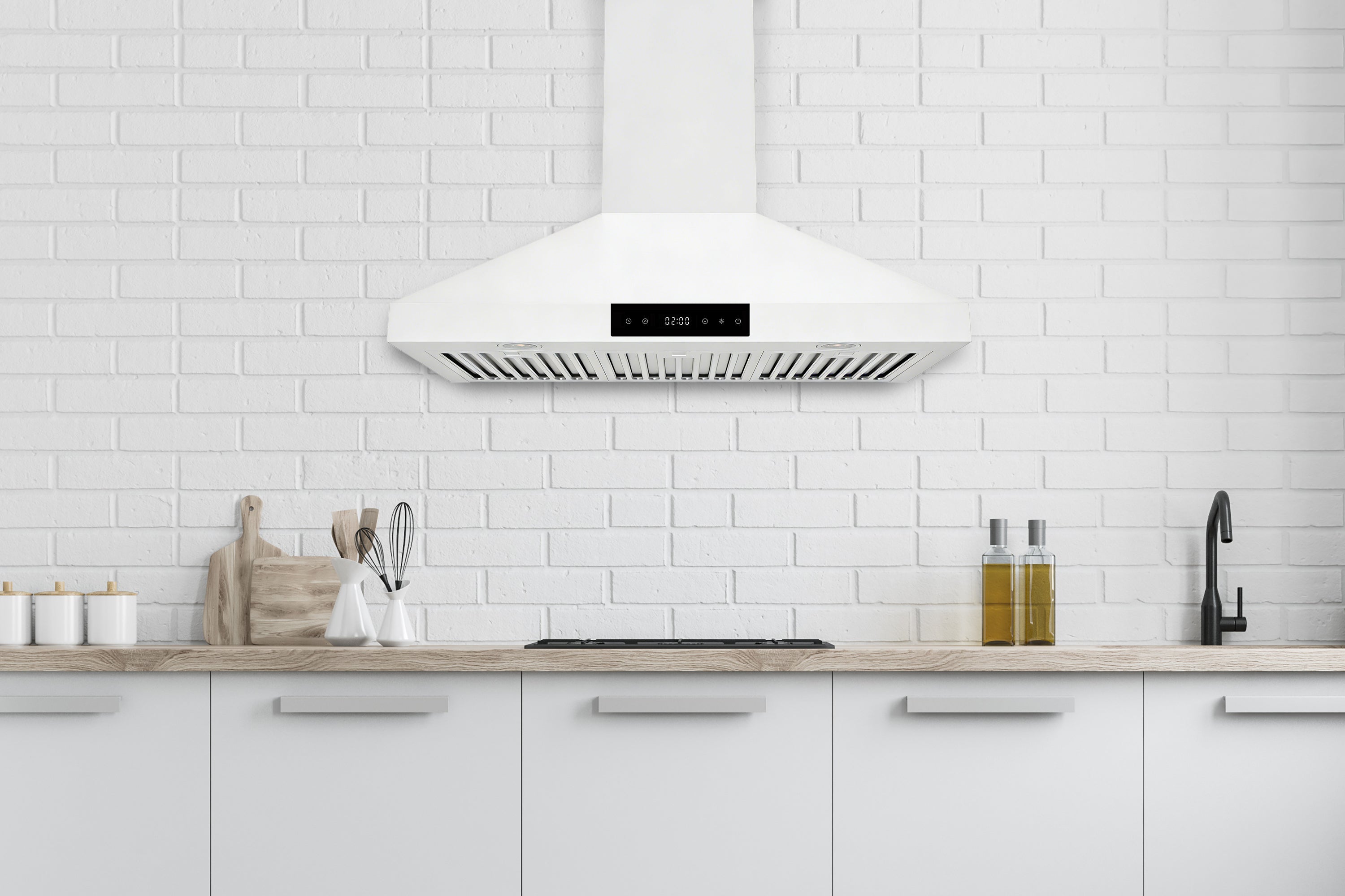 Hauslane Wall Mount Touch Control Range Hood with Stainless Steel Filters in Stainless Steel (WM-538SS)