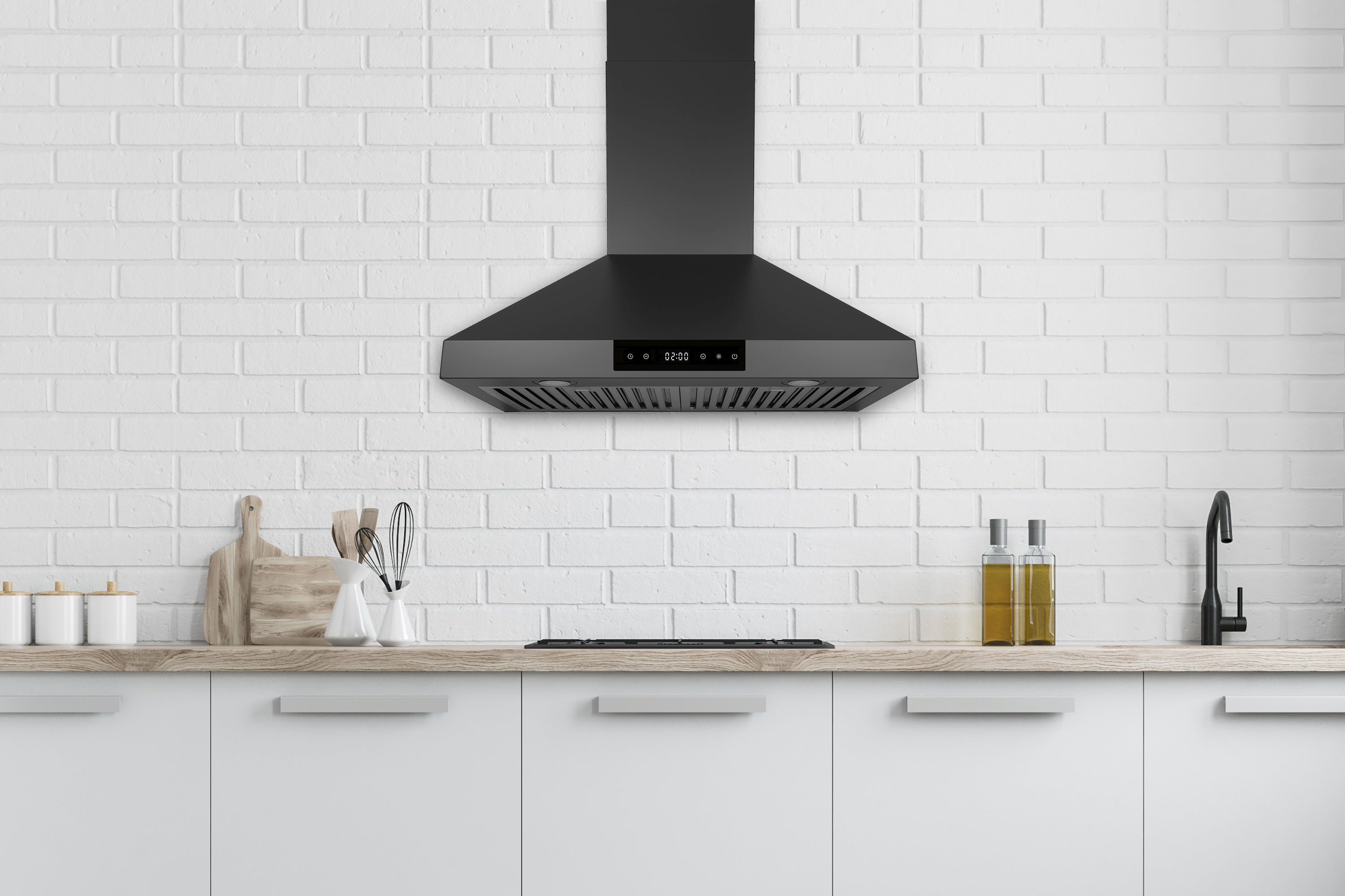 Hauslane Wall Mount Touch Control Range Hood with Stainless Steel Filters in Stainless Steel (WM-538SS)