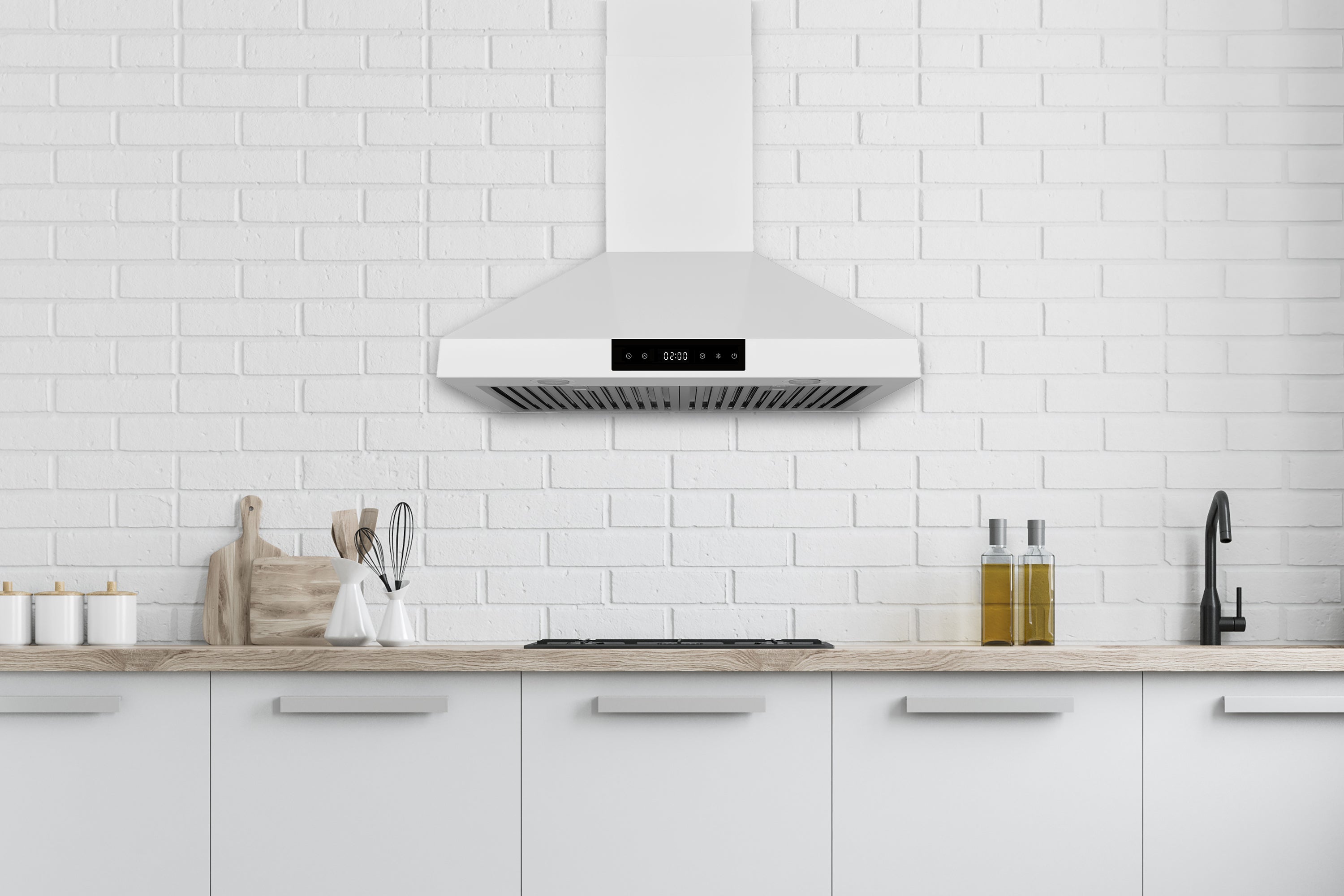 Hauslane Wall Mount Touch Control Range Hood with Stainless Steel Filters in Stainless Steel (WM-538SS)