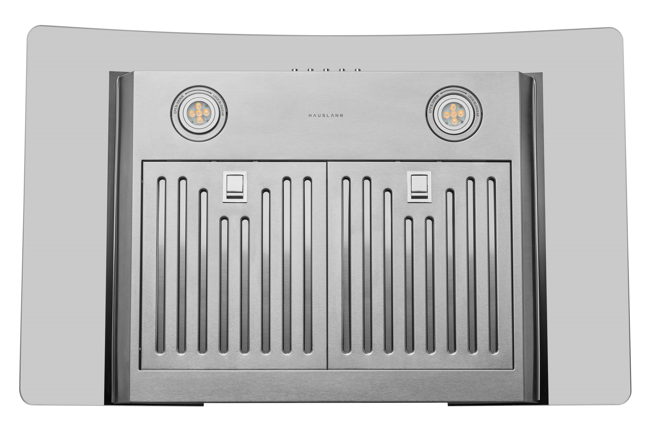 Hauslane Wall Mount Range Hood with Tempered Glass in Stainless Steel (WM-630SS)