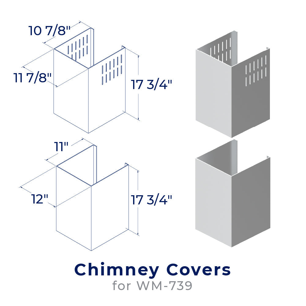 Hauslane Chimney Cover Kit for WM-739 Hoods (CHK005)