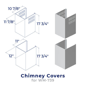 Hauslane Chimney Cover Kit for WM-739 Hoods (CHK005)