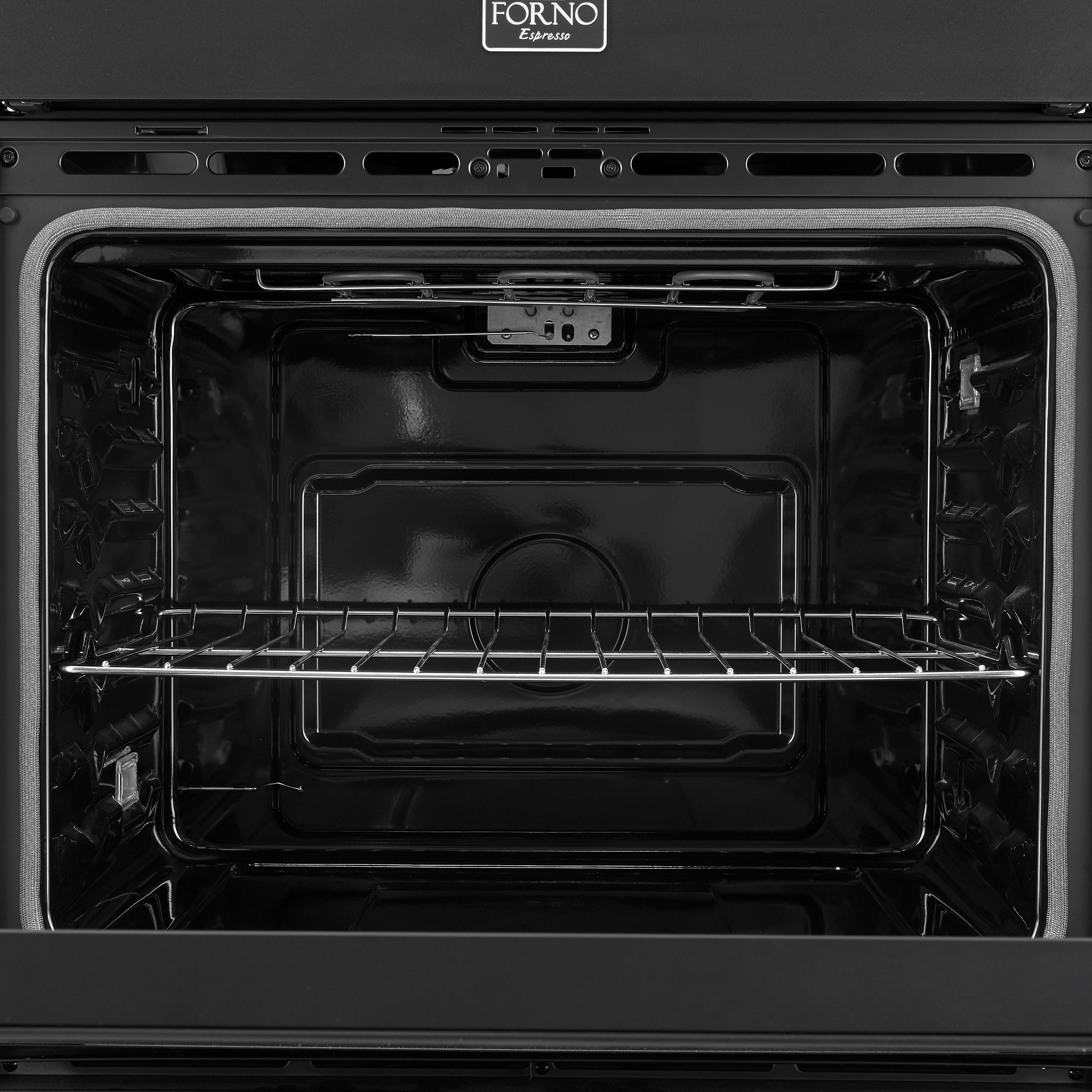 FORNO Espresso Vomero 30-Inch Electric Double Wall Oven, 10 Cu. Ft., Black with Stainless Steel Accents (FBOEL1324-30BLK)