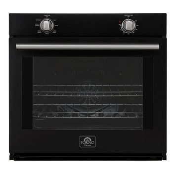 Forno Espresso Vomero 30-Inch Single Electric Wall Oven, 5.0 Cu. Ft., Black with Stainless Steel Accents (FBOEL1370-30BLK)