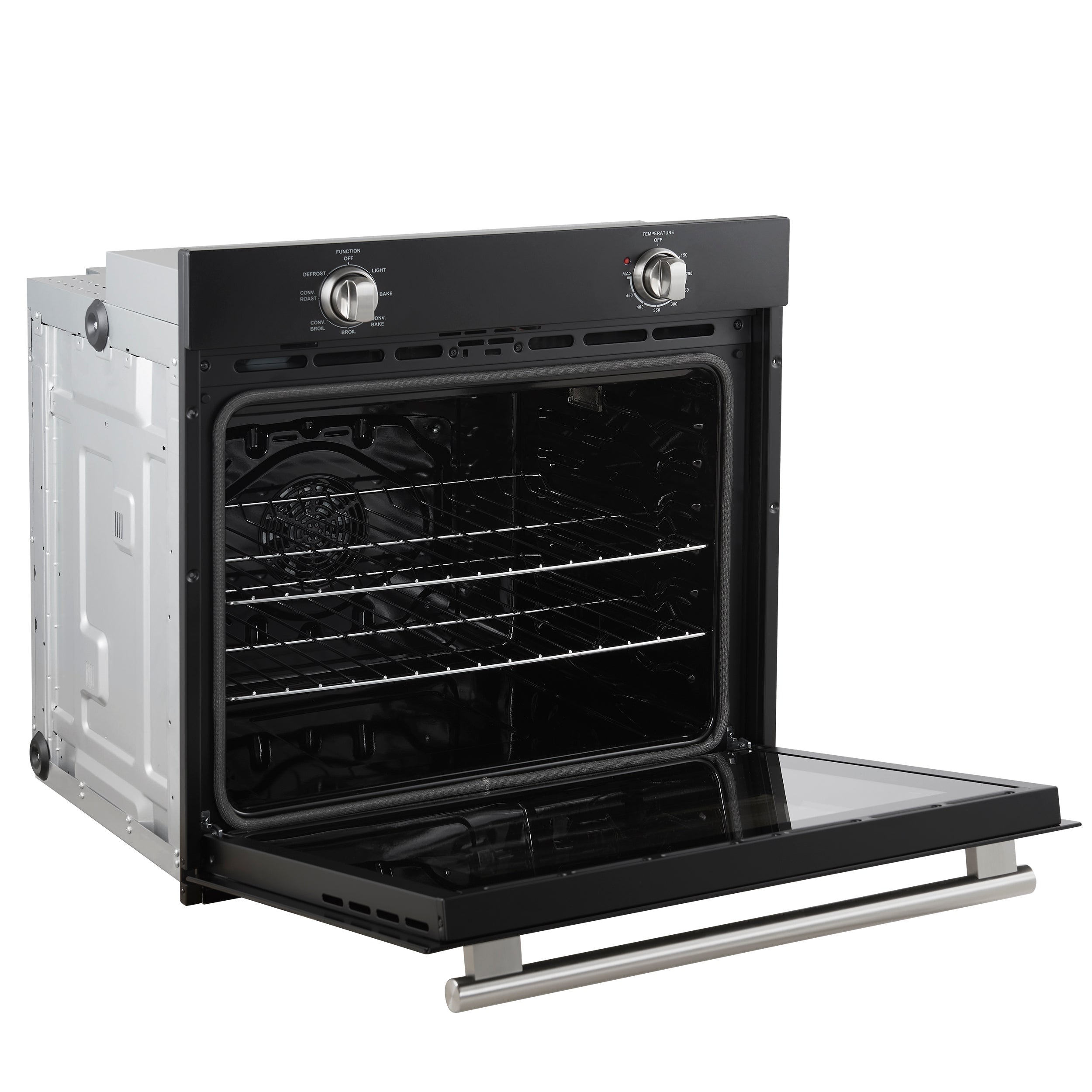 Forno Espresso Vomero 30-Inch Single Electric Wall Oven, 5.0 Cu. Ft., Black with Stainless Steel Accents (FBOEL1370-30BLK)