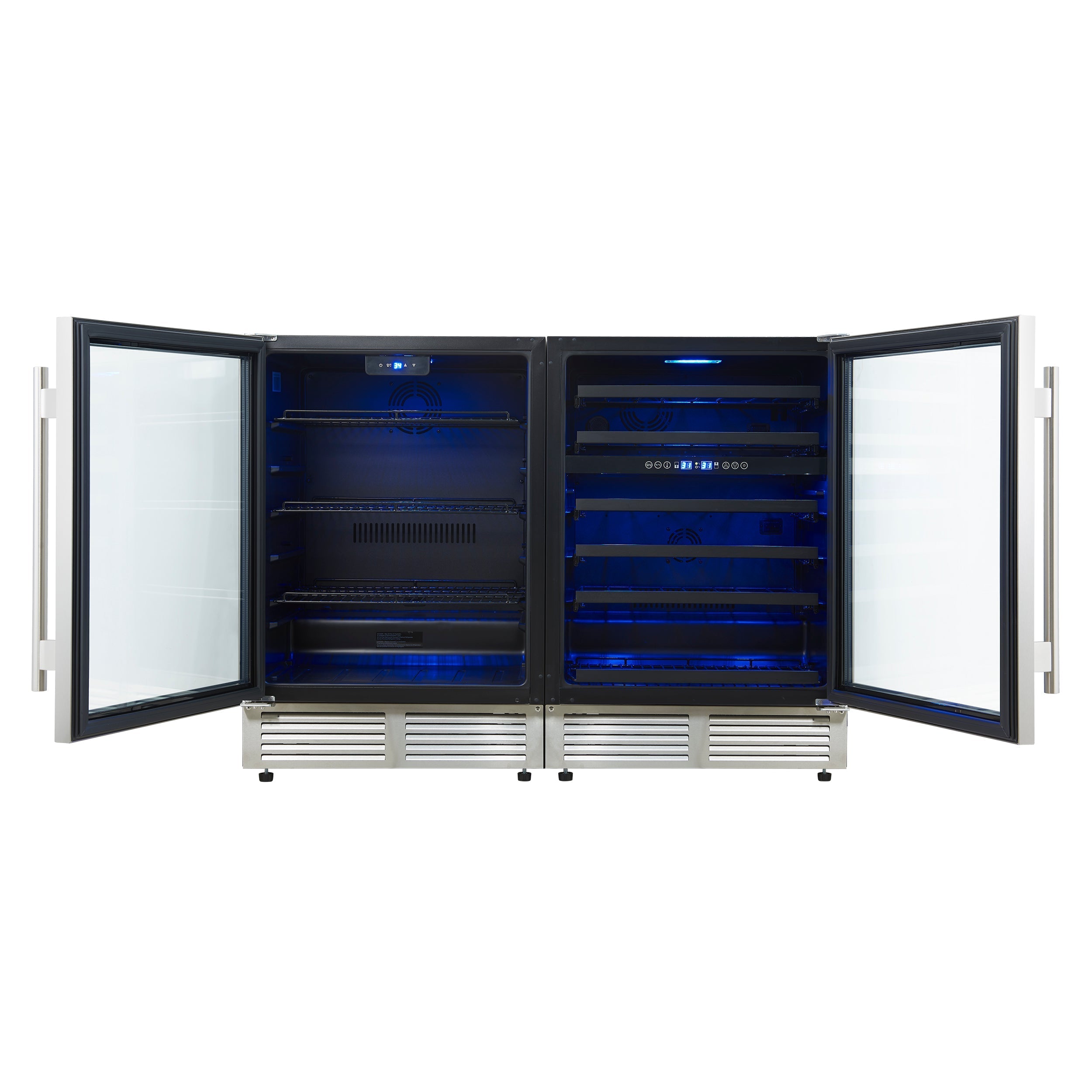 Forno Gemello 48-Inch Side-by-Side Wine and Beverage Cooler, Stainless Steel (FWCDR6699-48S)