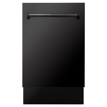 ZLINE 18 In. Tallac Series 3rd Rack Top Control Dishwasher in Black Stainless Steel, 51dBa, DWV-BS-18