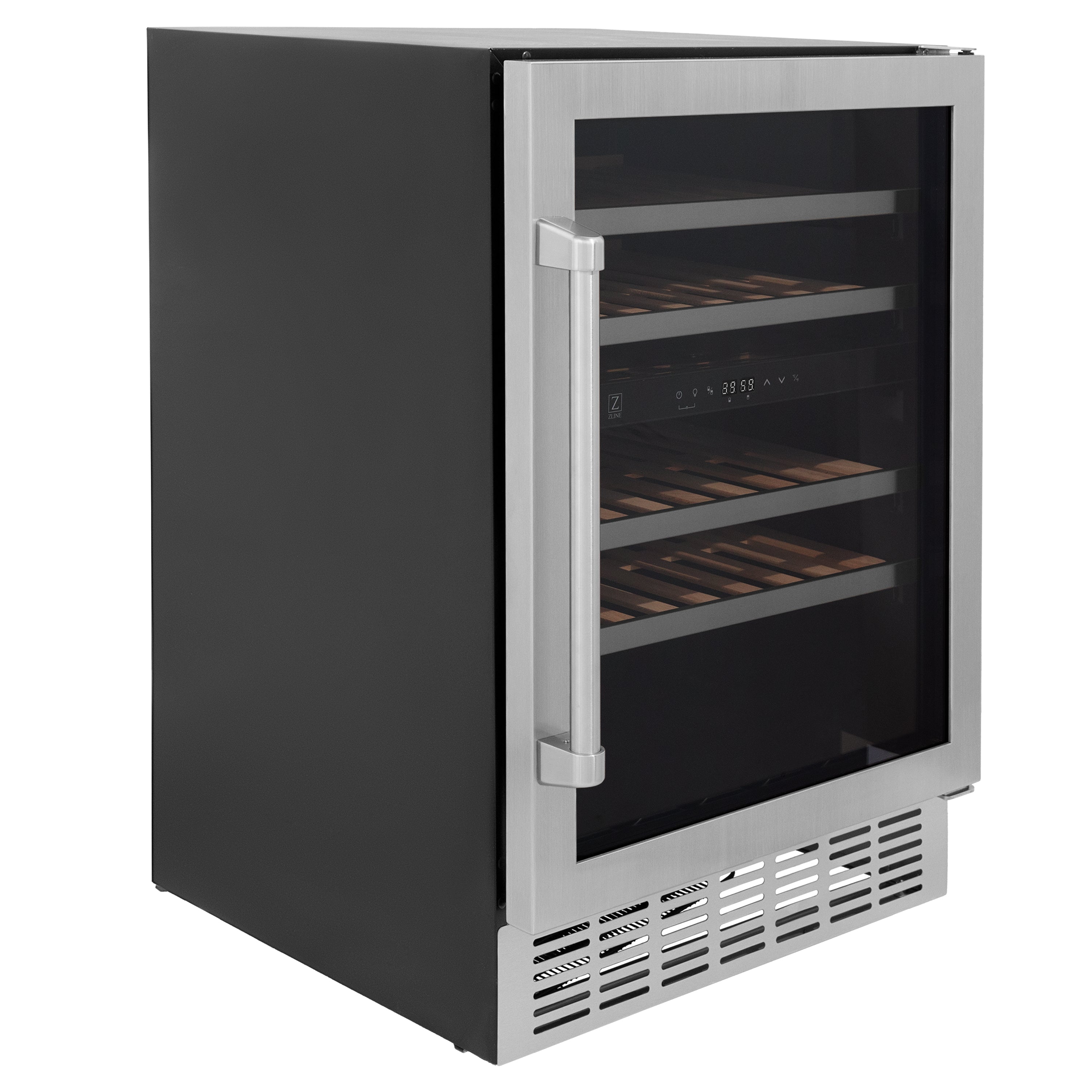 ZLINE 24" Monument Dual Zone 44-Bottle Wine Cooler in Stainless Steel, RWV-UD-24
