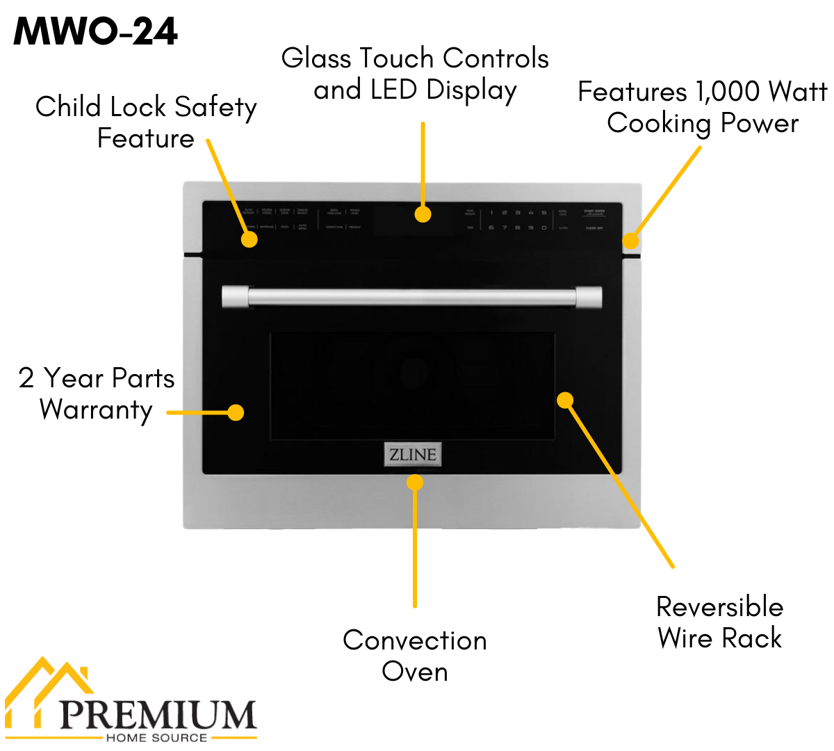 ZLINE Appliance Package - 36 In. Gas Range, Range Hood, Microwave Oven in Stainless Steel, 3KP-RGRHMWO-36
