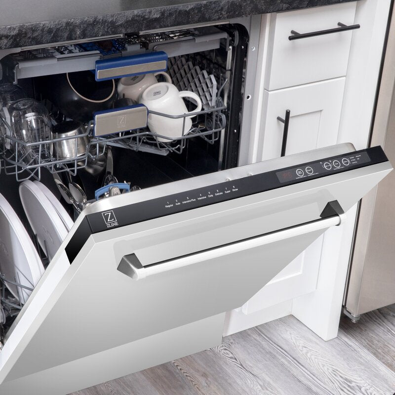 ZLINE 24-Inch Top Control Tall Dishwasher, Stainless Steel, 3rd Rack, Model DWV-304-24