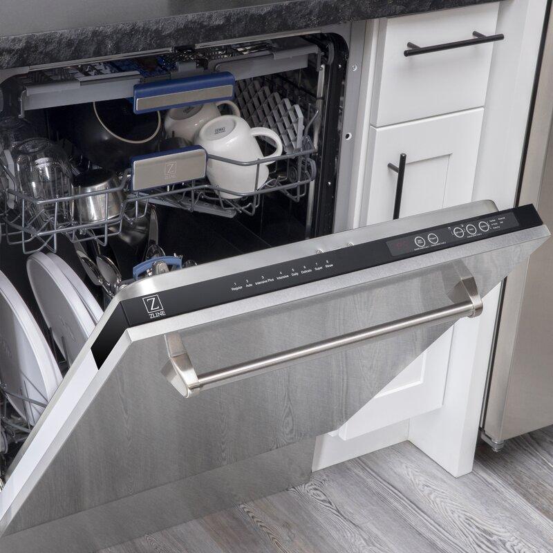 ZLINE 30 in. Kitchen Appliance Package with Satin Stainless Steel Stainless Dual Fuel Range, Ducted Vent Range Hood and Tall Tub Dishwasher, 3KP-RASRH30-DWV