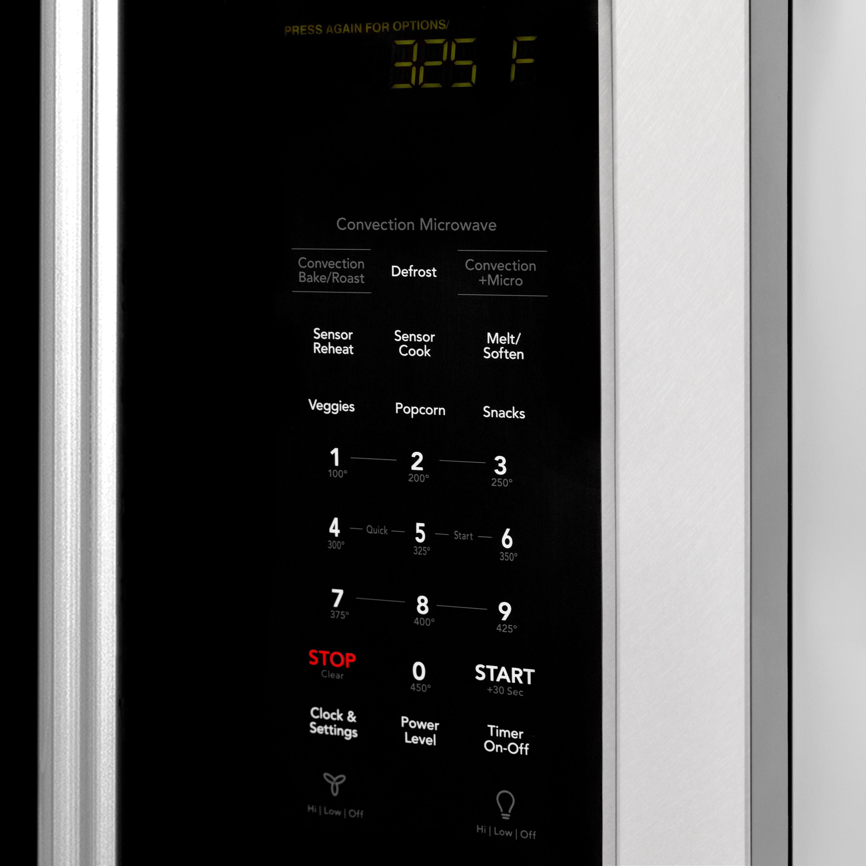 ZLINE 30" 1.5 cu. ft. Over-The-Range Convection Microwave Oven in Satin Stainless Steel with Traditional Handle and Sensor Cooking, MWO-OTR-H-30-SS