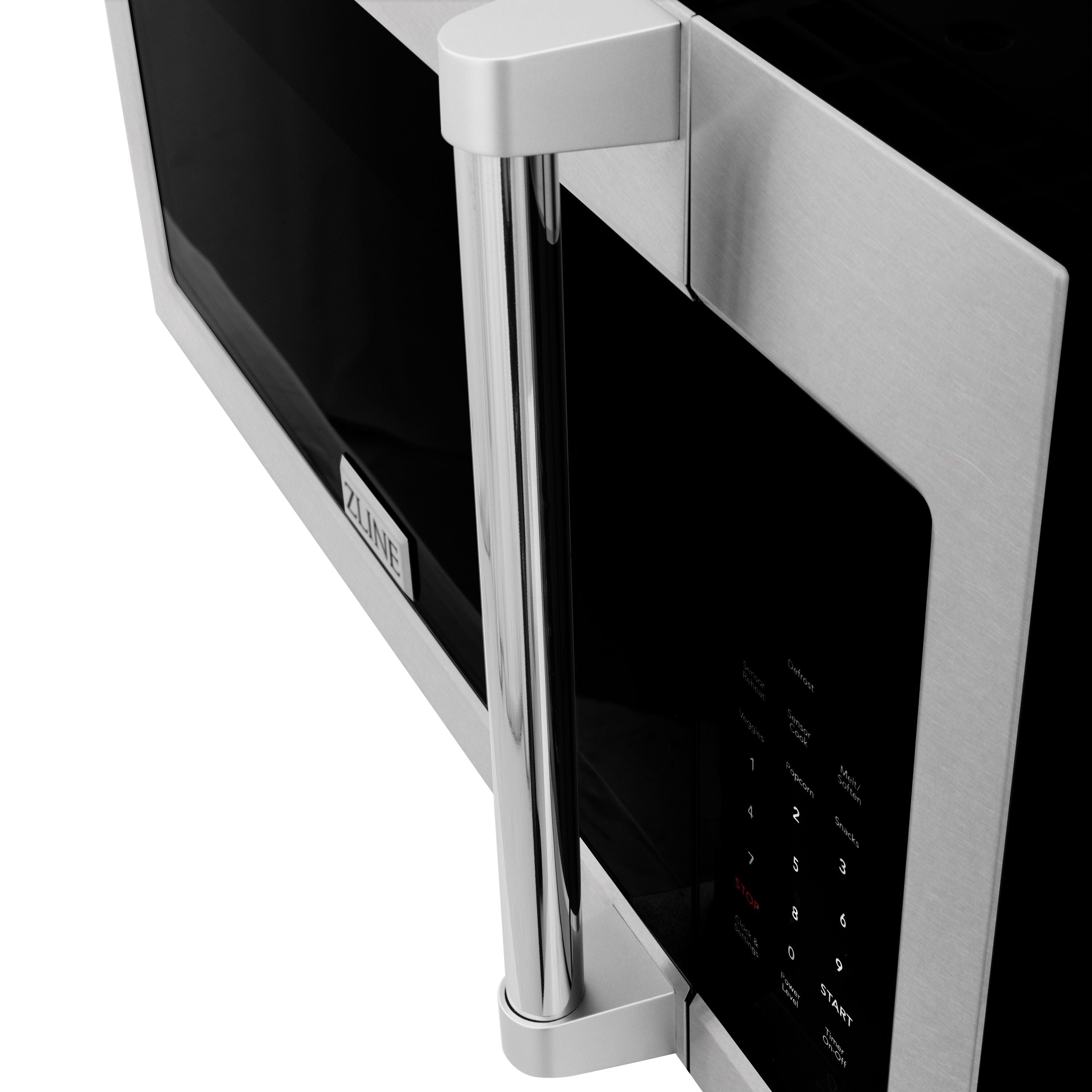 ZLINE 30" 1.5 cu. ft. Over-The-Range Convection Microwave Oven in Satin Stainless Steel with Traditional Handle and Sensor Cooking, MWO-OTR-H-30-SS
