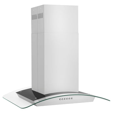 ZLINE 30 in. Island Mount Range Hood Convertible Stainless Steel 400 CFM 4-Speed LED Lighting (ALP70IS-30)