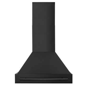 ZLINE 30 in. Range Hood Black Stainless Steel with Black Stainless Steel Handle (BS655-30-BS)