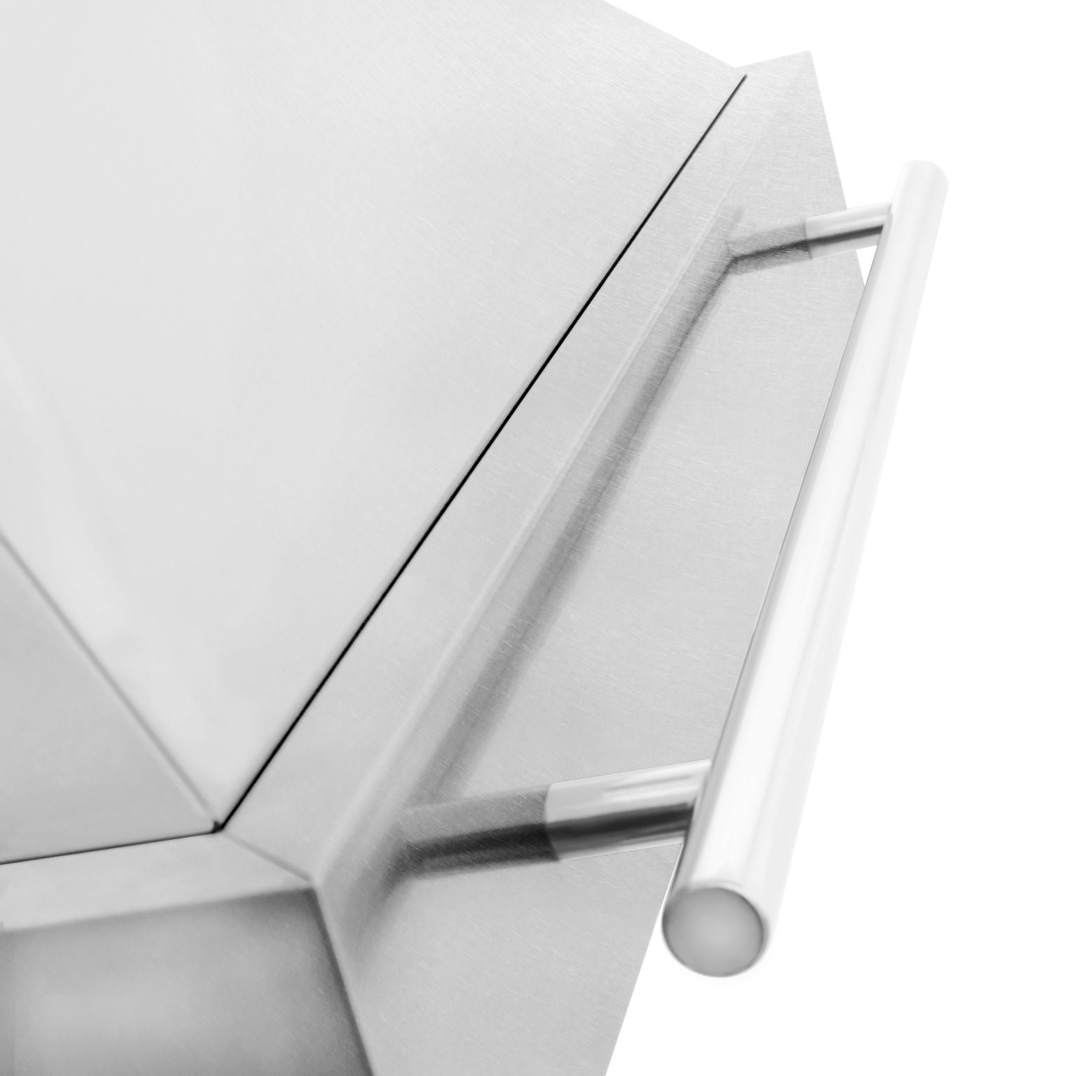 ZLINE 30 Inch Wall Mount Range Hood Satin Stainless Steel Stainless Steel Handle (8654SNX-30)