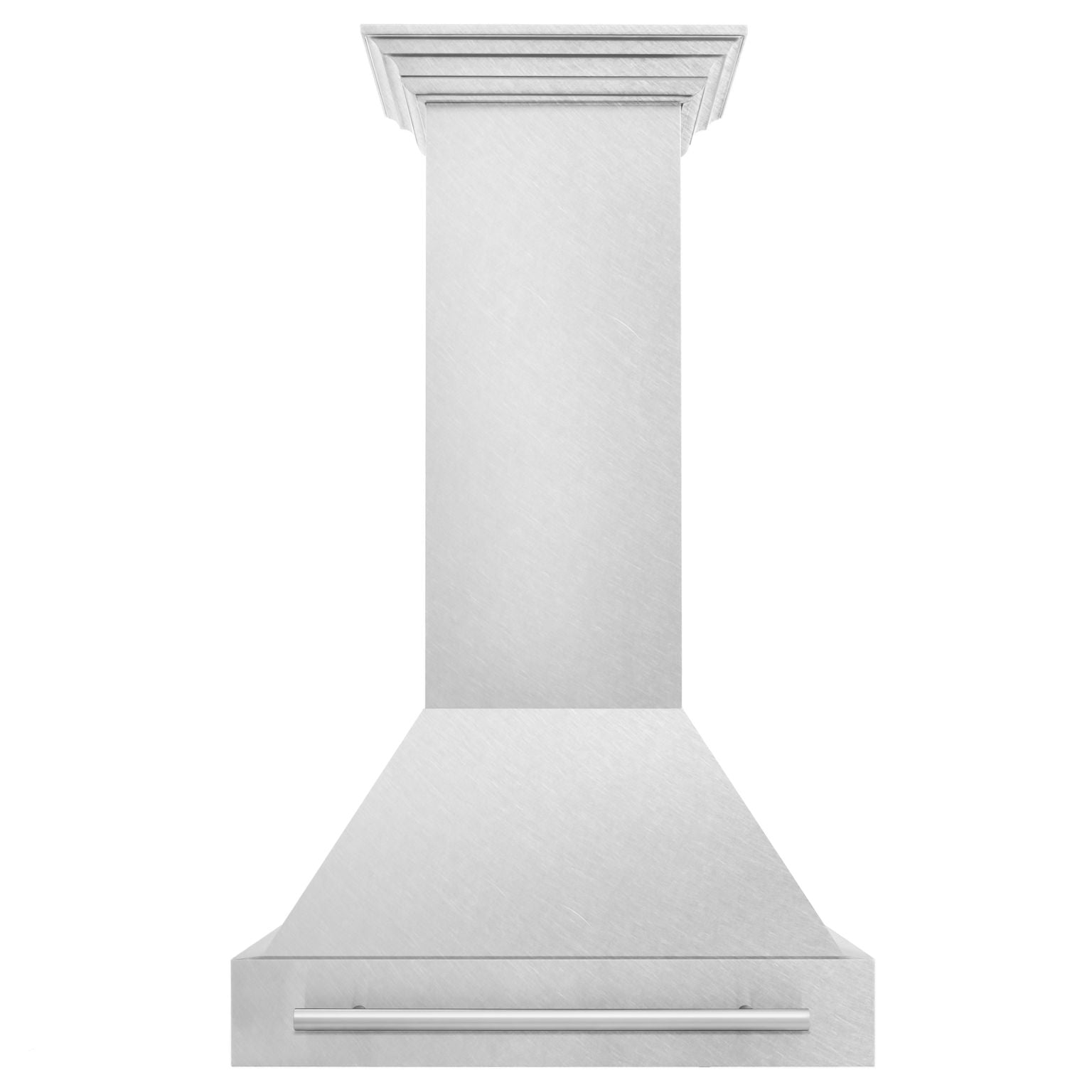 ZLINE 30 Inch Wall Mount Range Hood Satin Stainless Steel Stainless Steel Handle (8654SNX-30)