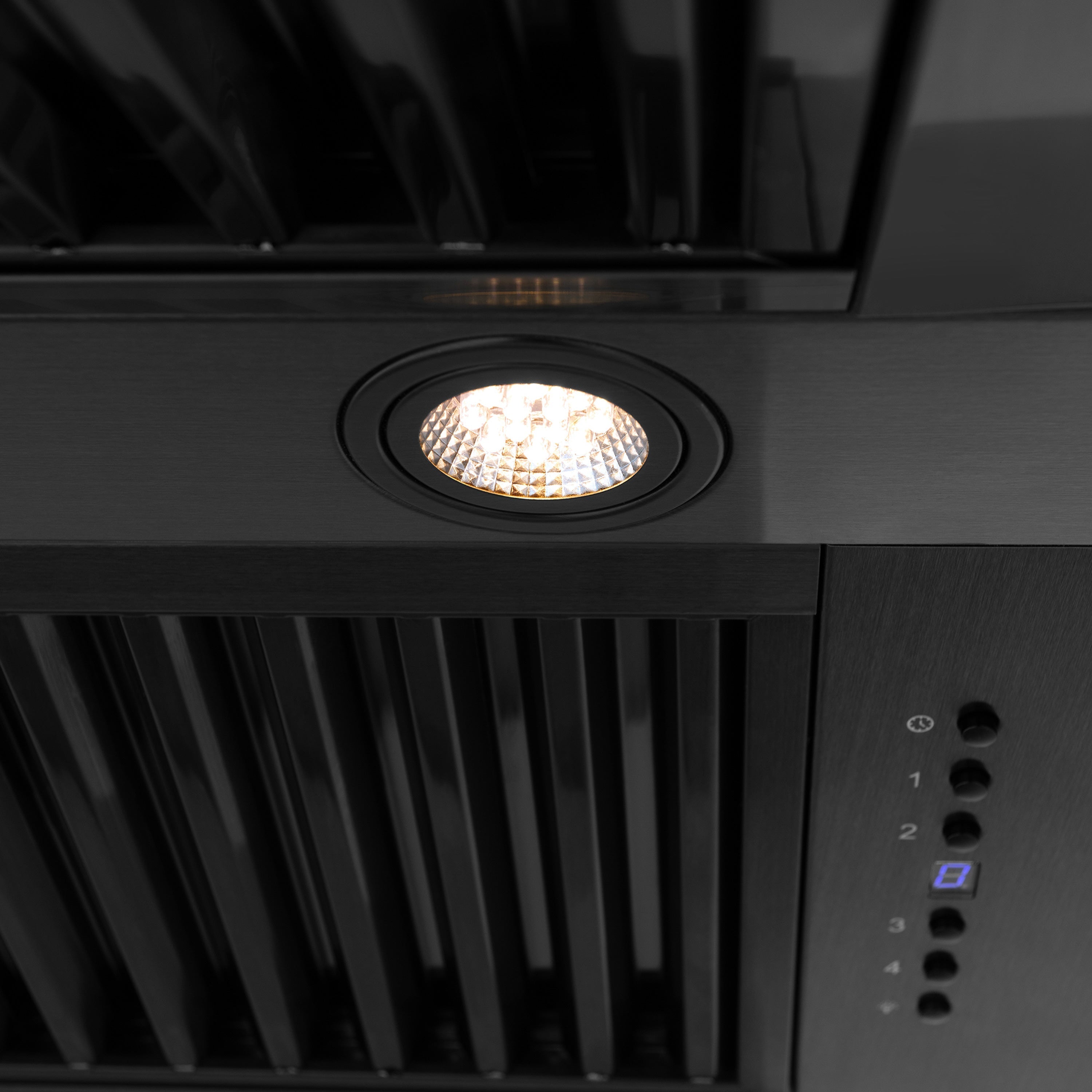 ZLINE 36 in. Range Hood Black Stainless Steel Wall Mount with Black Handle (BS655-36-BS)