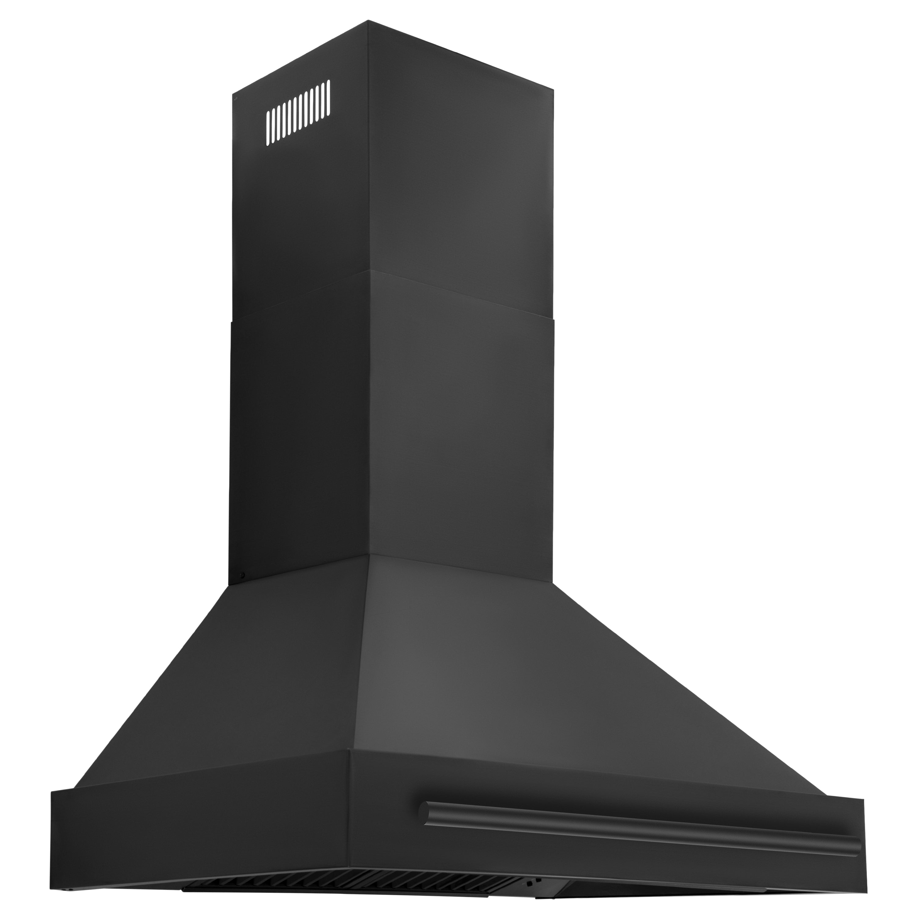 ZLINE 36 in. Range Hood Black Stainless Steel Wall Mount with Black Handle (BS655-36-BS)