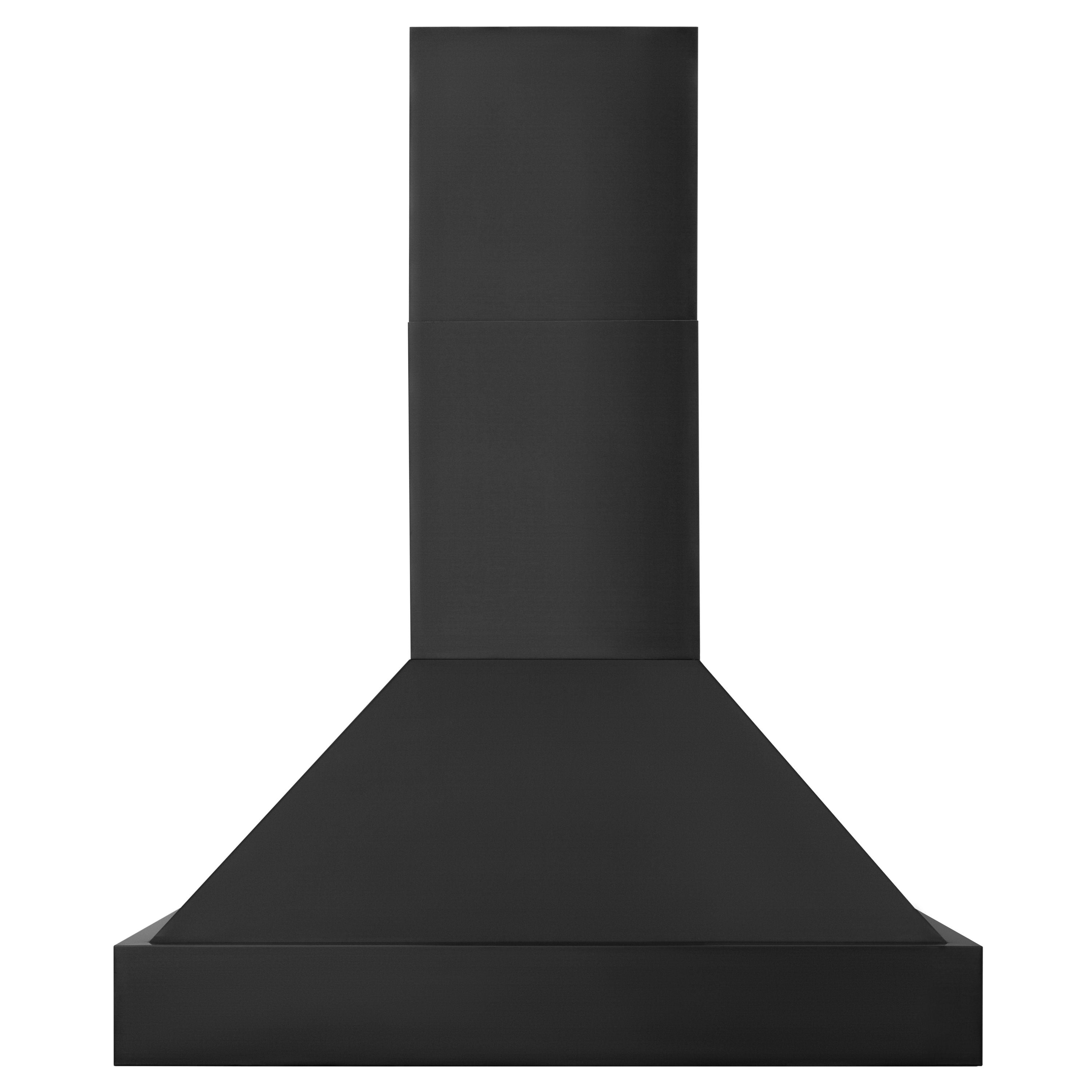 ZLINE 36 in Wall Mount Range Hood 700 CFM Black Stainless Steel (BS655N-36)