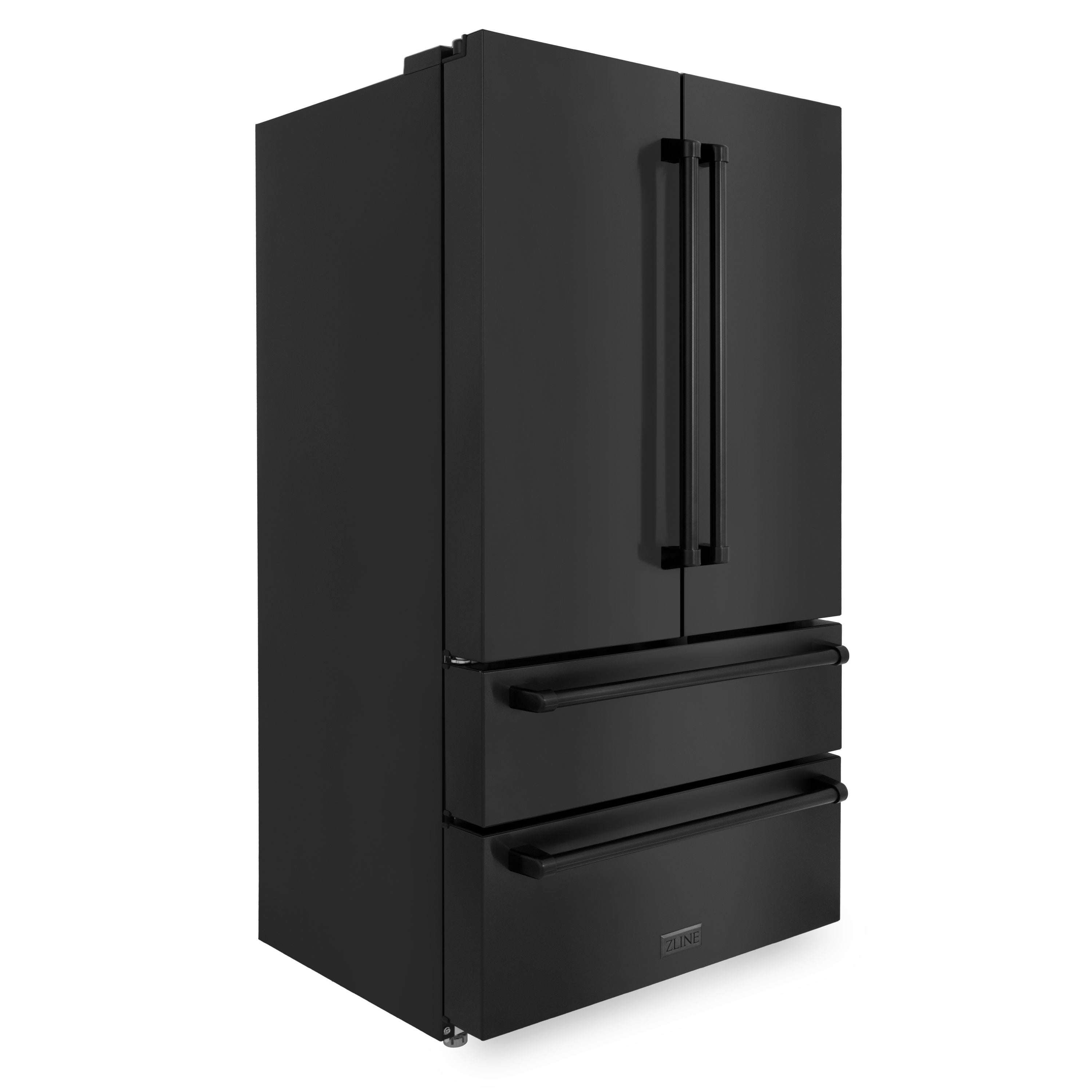 ZLINE 4-Piece Appliance Package - 30 In. Rangetop, Wall Oven, Refrigerator, and Microwave Oven in Black Stainless Steel, 4KPR-RTB30-MWAWS