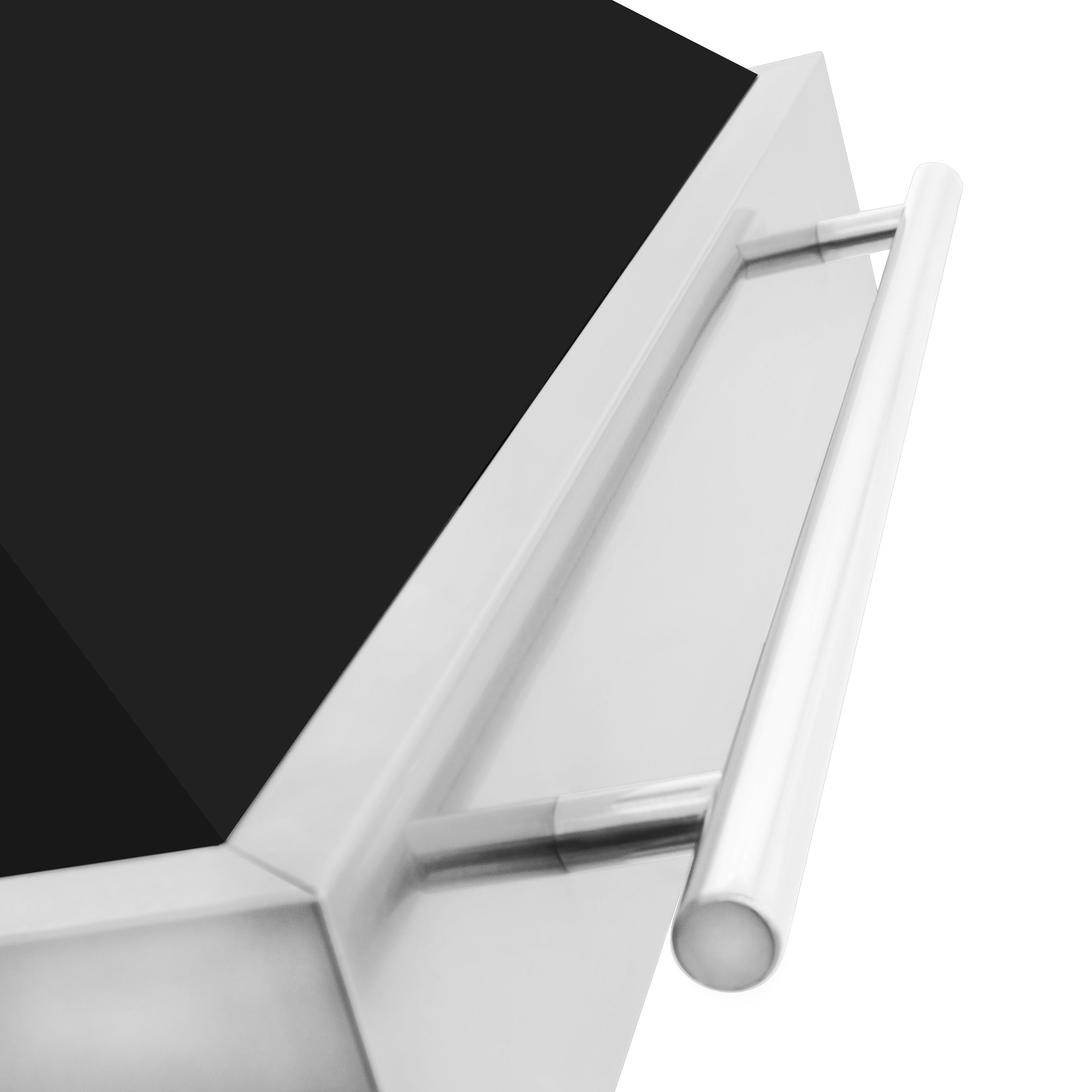 ZLINE 48 in. Wall Mount Range Hood Stainless Steel Black Matte Shell Stainless Steel Handle (8654STX-BLM-48)