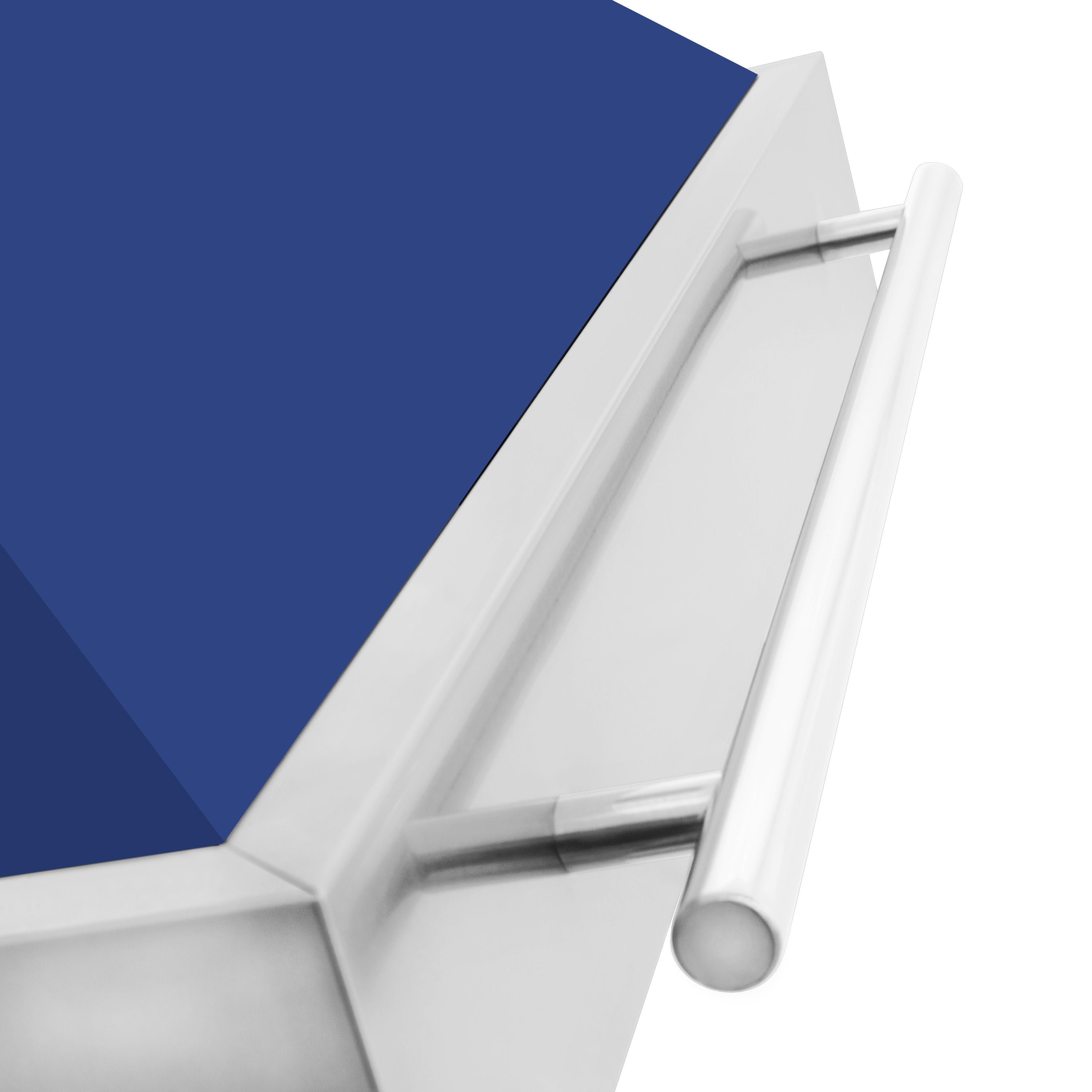 ZLINE 48 in. Range Hood Stainless Steel Blue Matte Shell Stainless Steel Handle 8654STX-BM-48