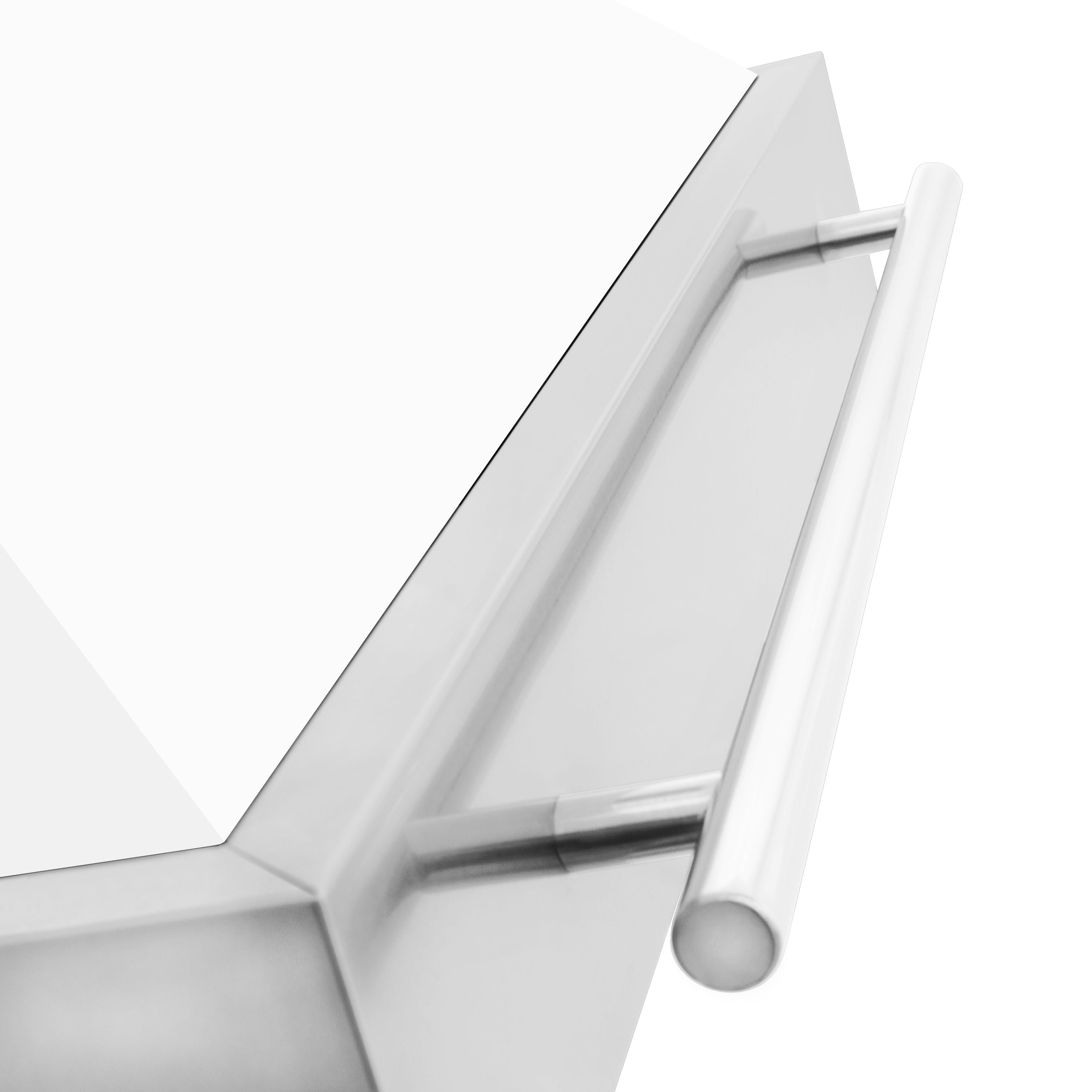 ZLINE 48 in. Wall Mount Range Hood Stainless Steel White Matte Shell 4-Speed 400 CFM (8654STX-WM-48)