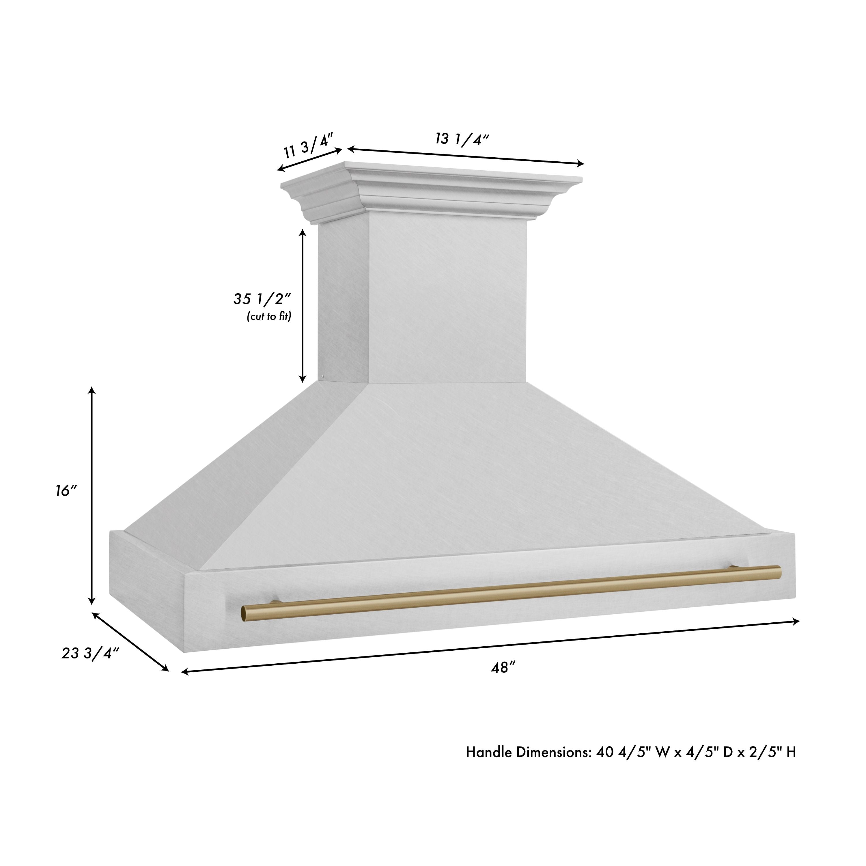 ZLINE Autograph Package - 48 In. Dual Fuel Range and Range Hood in Satin Stainless Steel with Champagne Bronze Accents, 2AKPR-RASRH48-CB