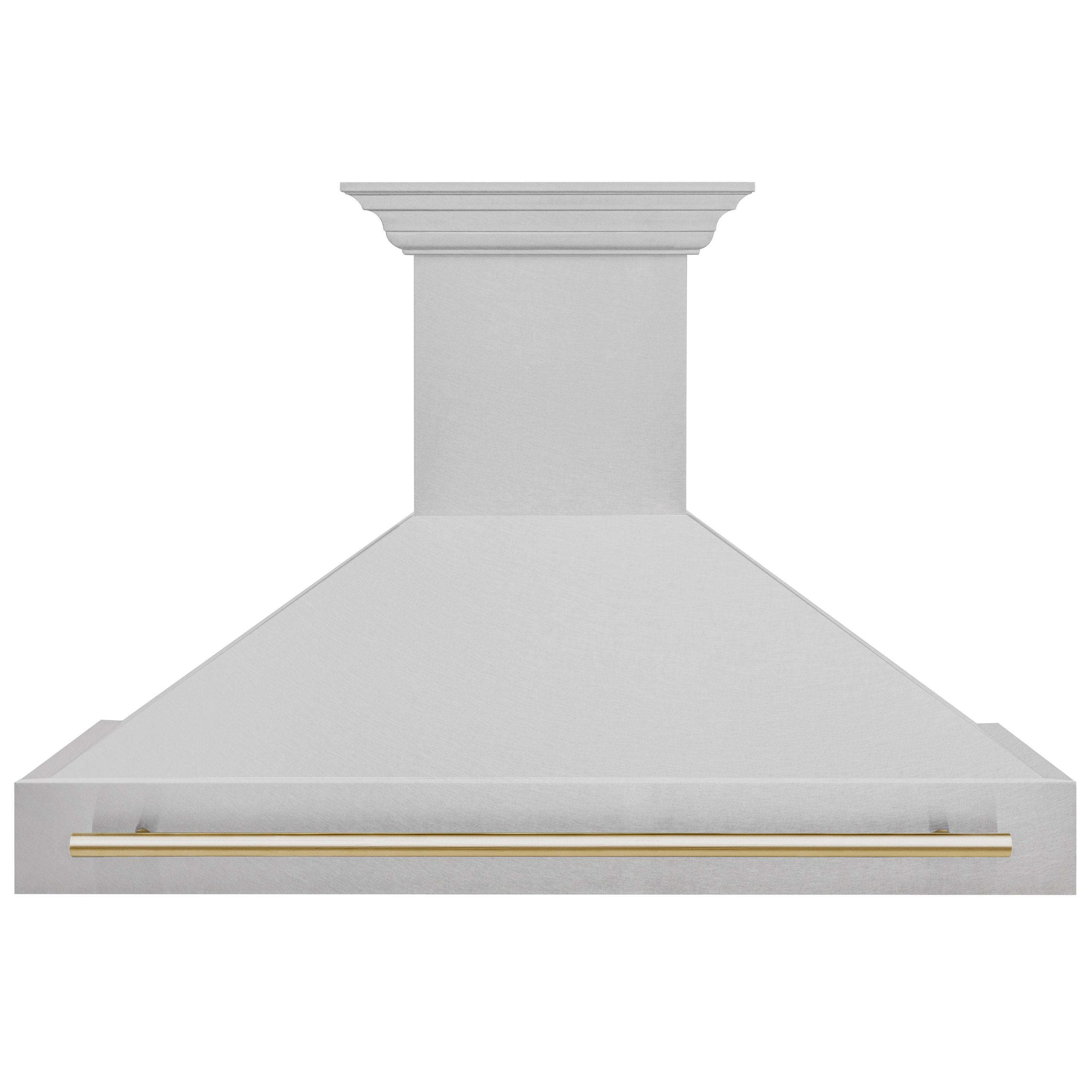 ZLINE Autograph Package - 48 In. Dual Fuel Range and Range Hood in Satin Stainless Steel with Gold Accents, 2AKPR-RASRH48-G